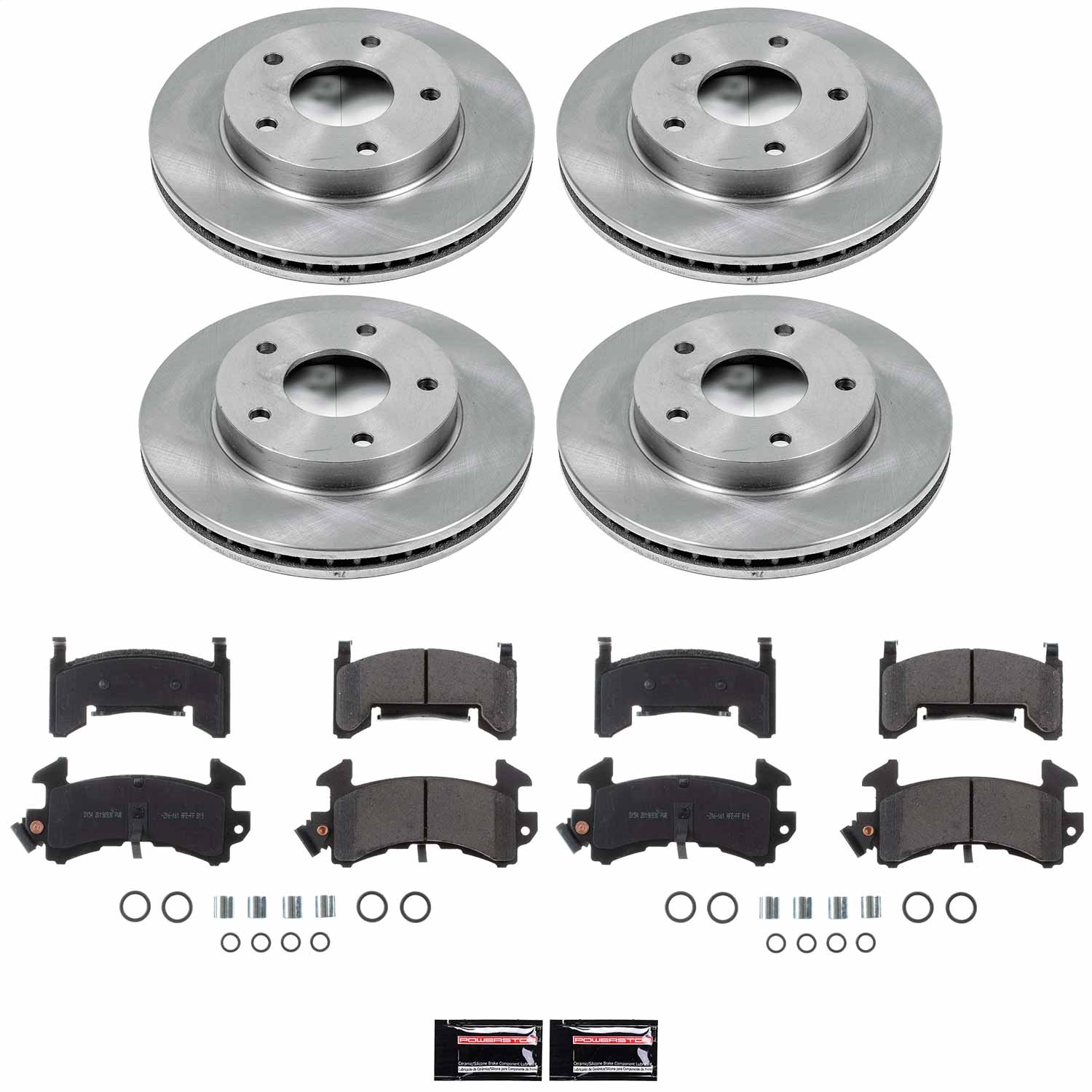 Power Stop - KOE2847 - Front and Rear - Disc Brake Pad and Rotor Kit