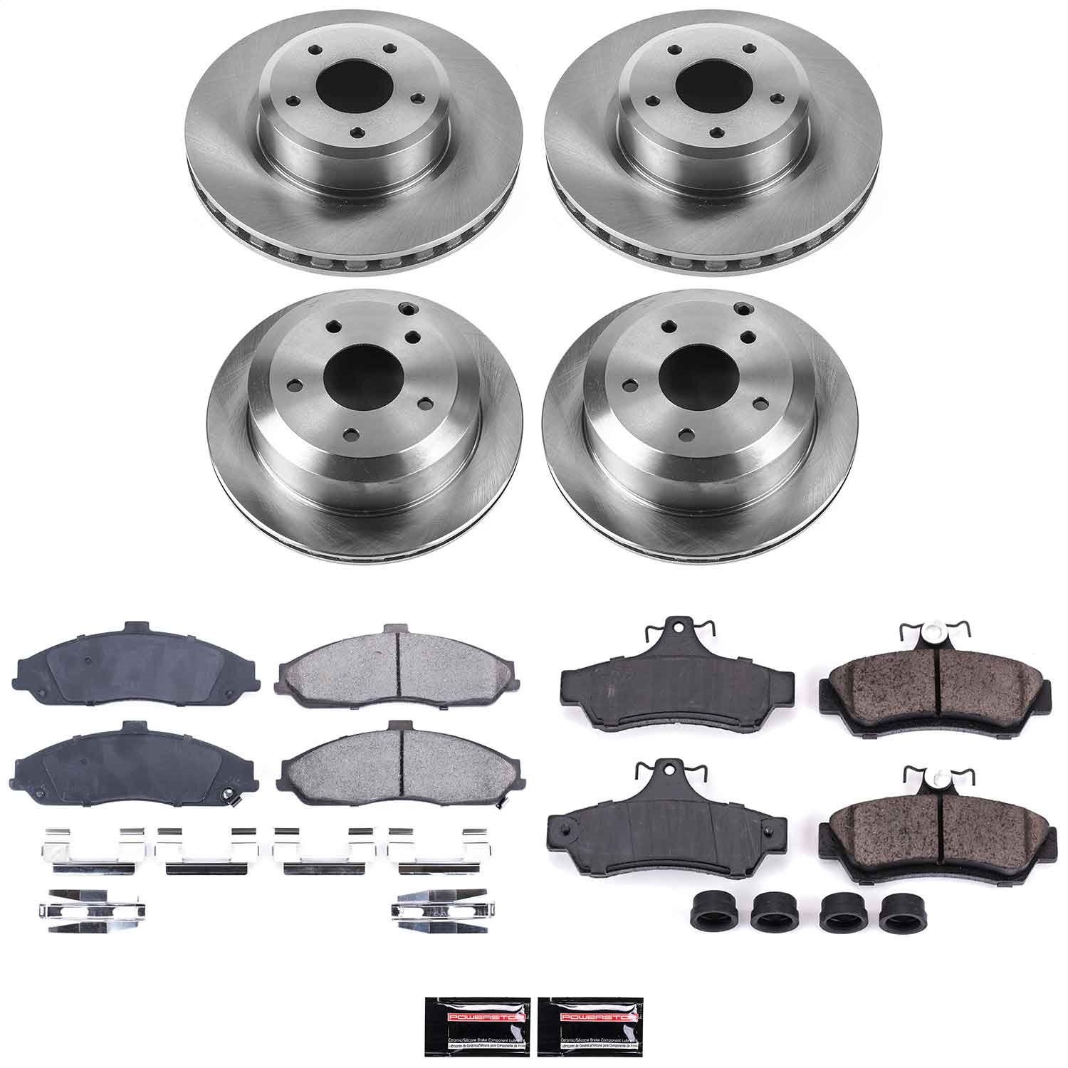 Power Stop - KOE2893 - Front and Rear - Disc Brake Pad and Rotor Kit