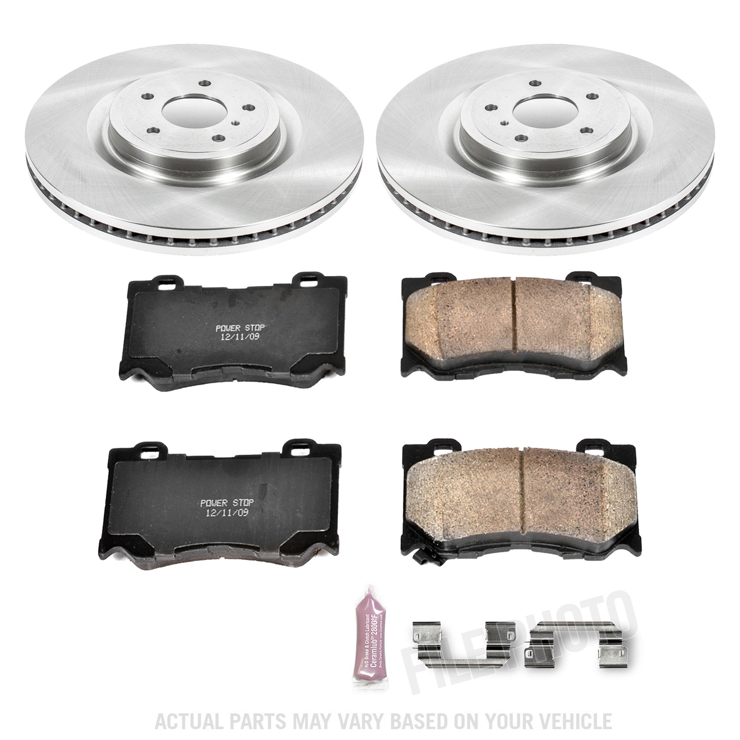 Power Stop - KOE2915 - Front - Disc Brake Pad and Rotor Kit