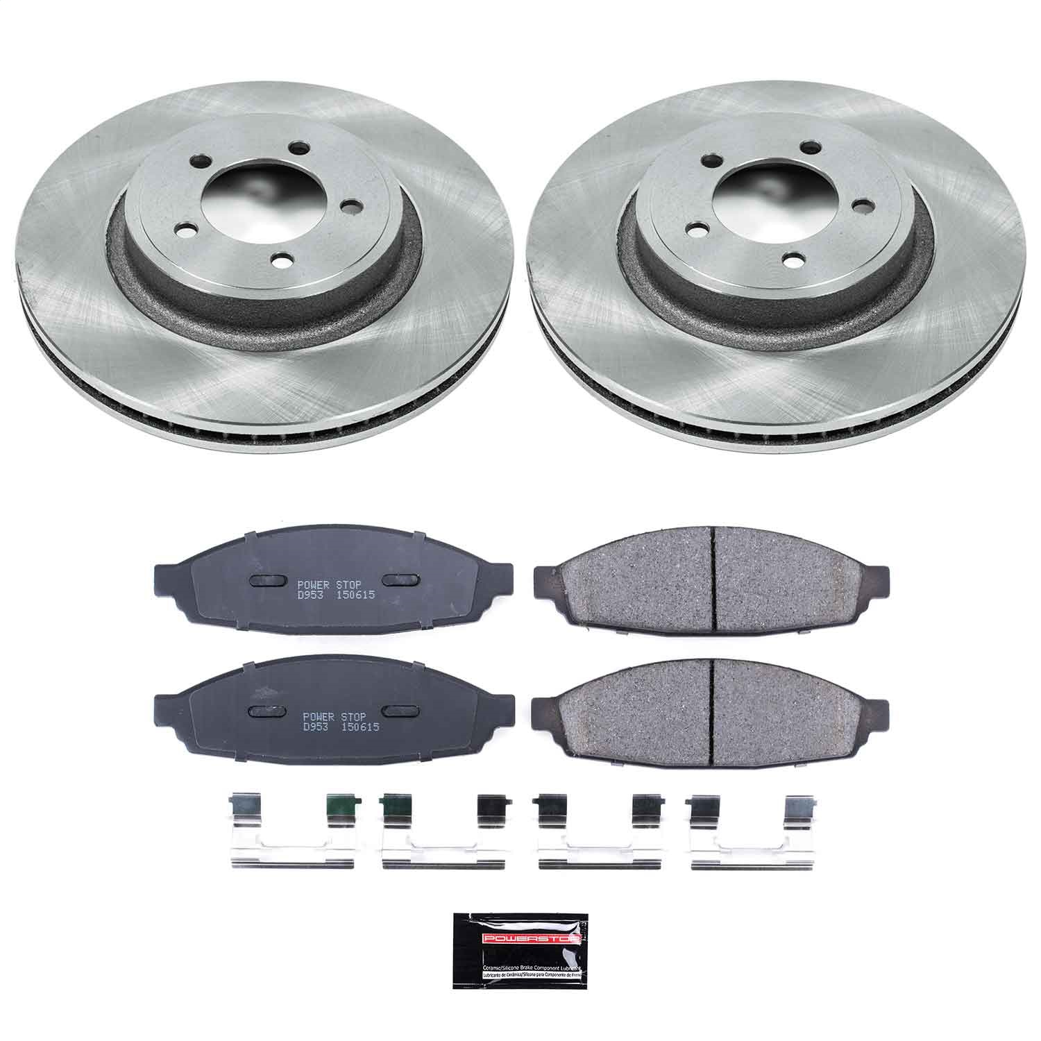 Power Stop - KOE3024 - Front - Disc Brake Pad and Rotor Kit
