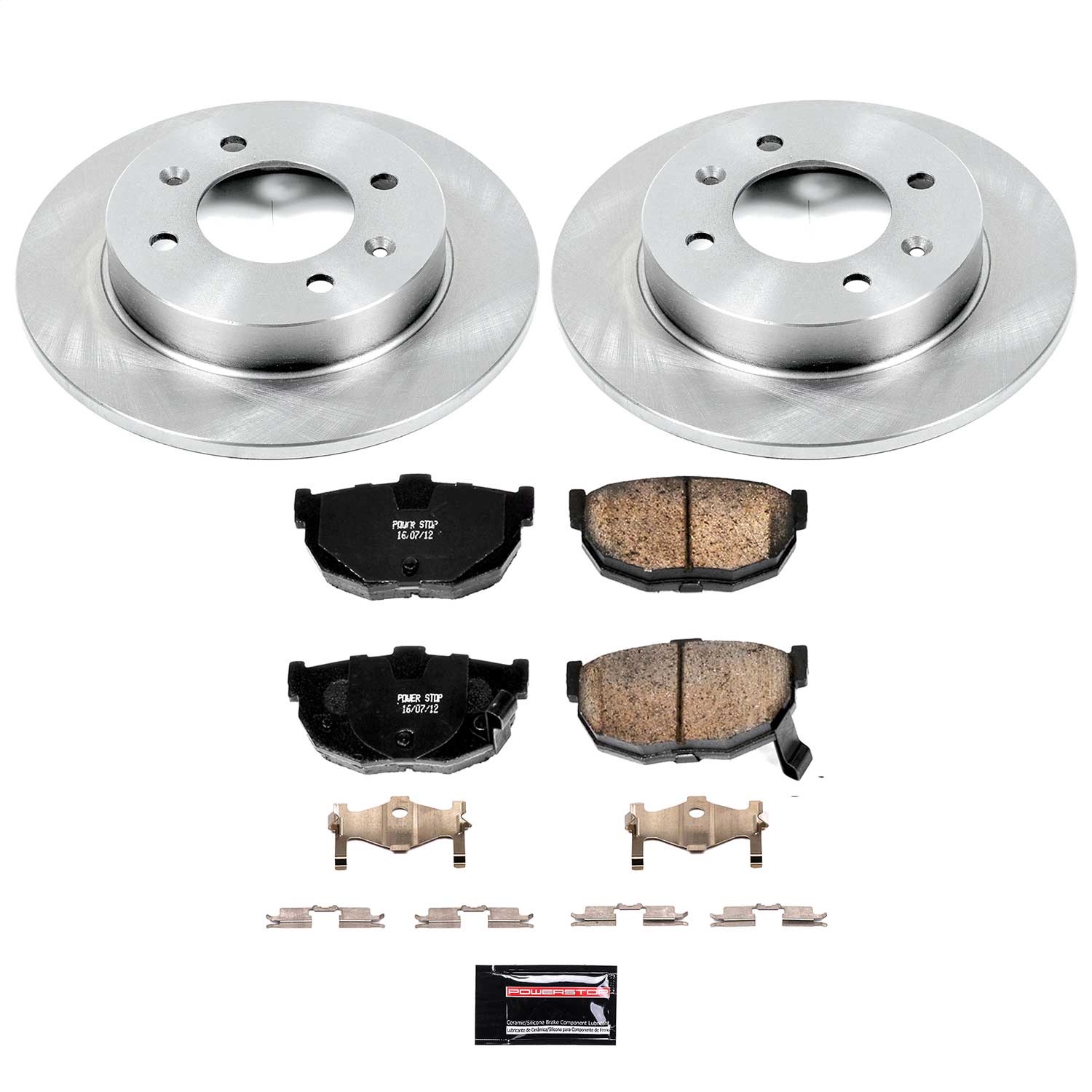 Power Stop - KOE3106 - Rear - Disc Brake Pad and Rotor Kit