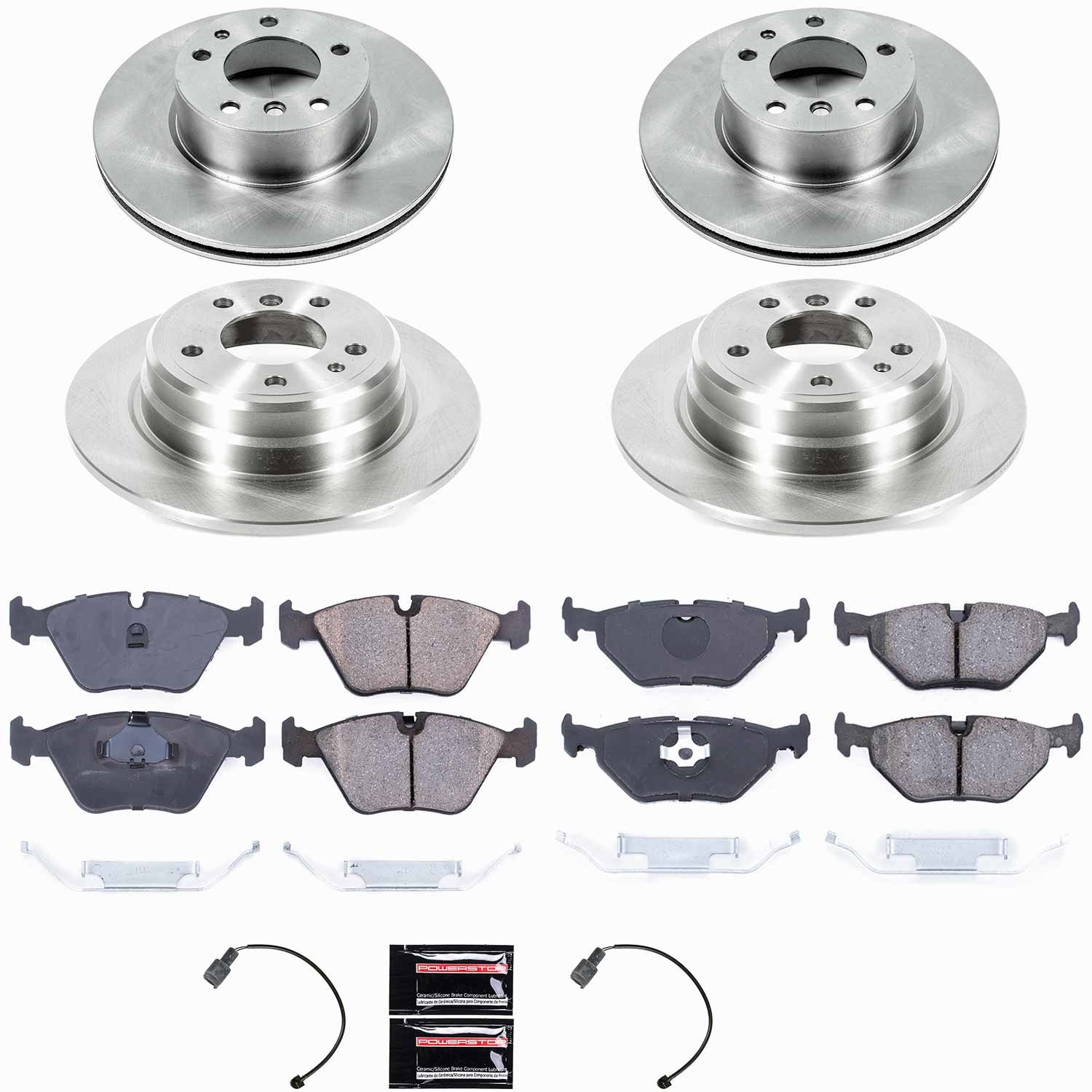 Power Stop - KOE392 - Front and Rear - Disc Brake Pad and Rotor Kit