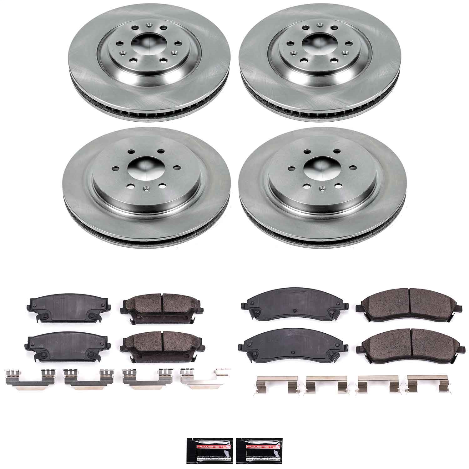 Power Stop - KOE4014 - Front and Rear - Disc Brake Pad and Rotor Kit