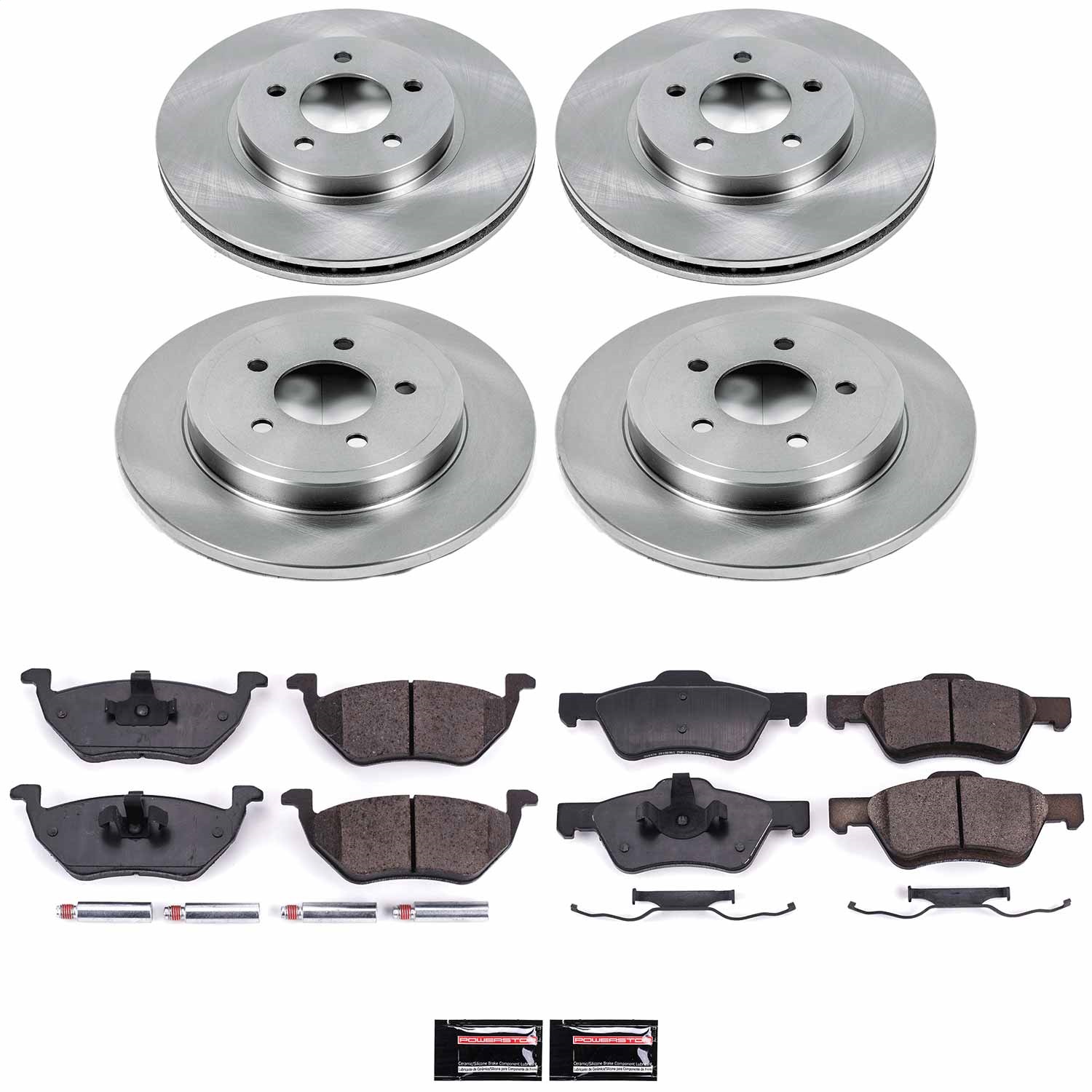 Power Stop - KOE4024 - Front and Rear - Disc Brake Pad and Rotor Kit