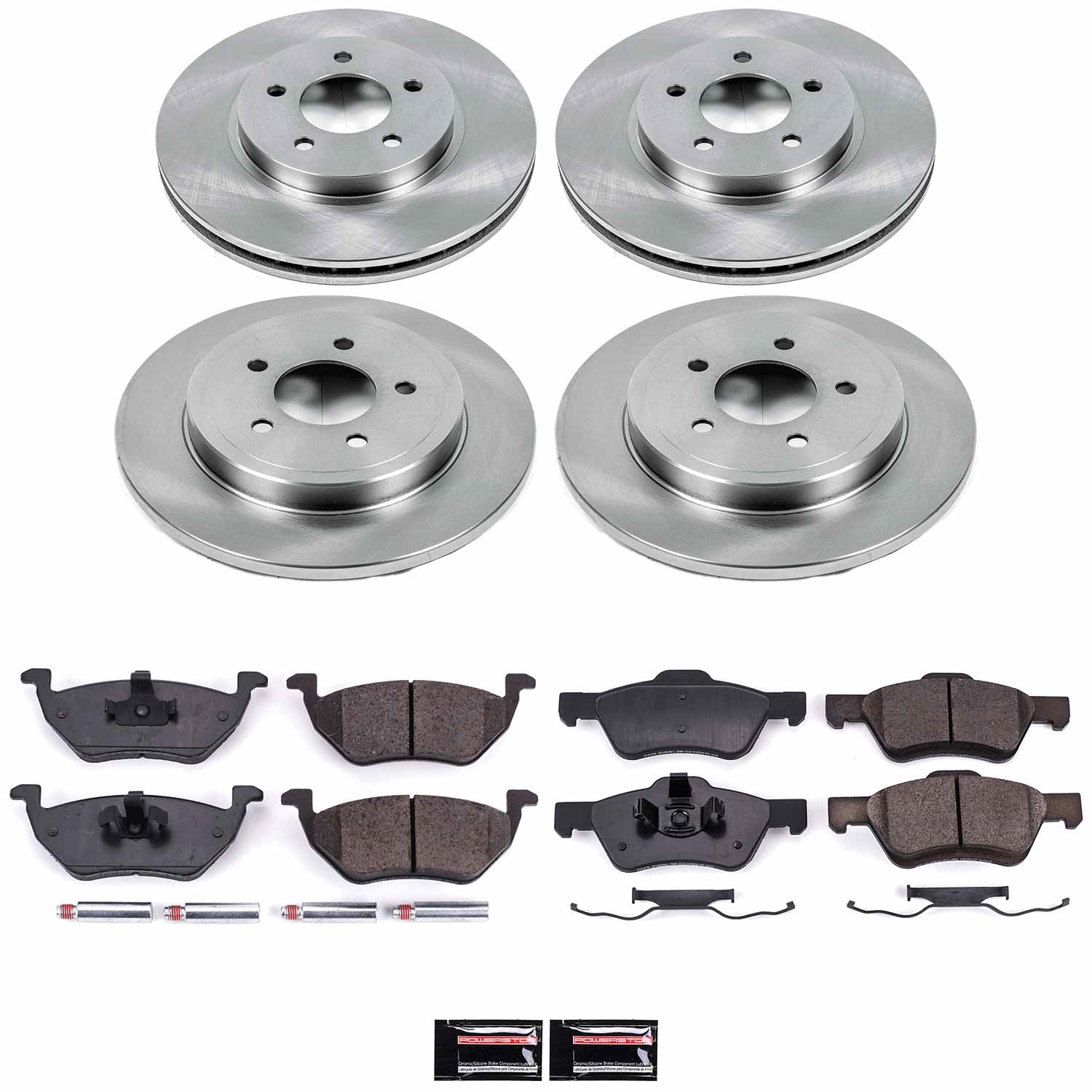 Power Stop - KOE4025 - Front and Rear - Disc Brake Pad and Rotor Kit