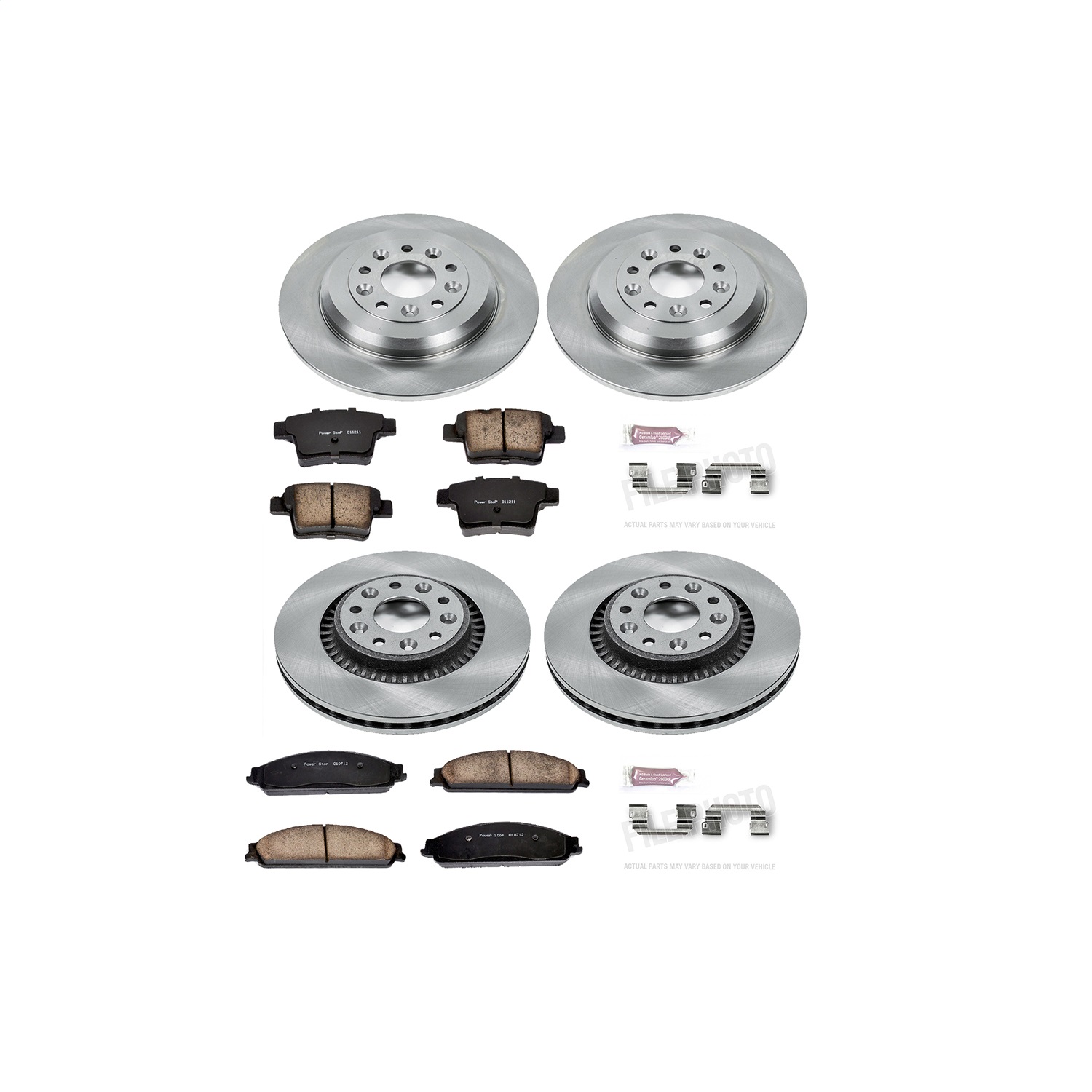 Power Stop - KOE4039 - Front and Rear - Disc Brake Pad and Rotor Kit