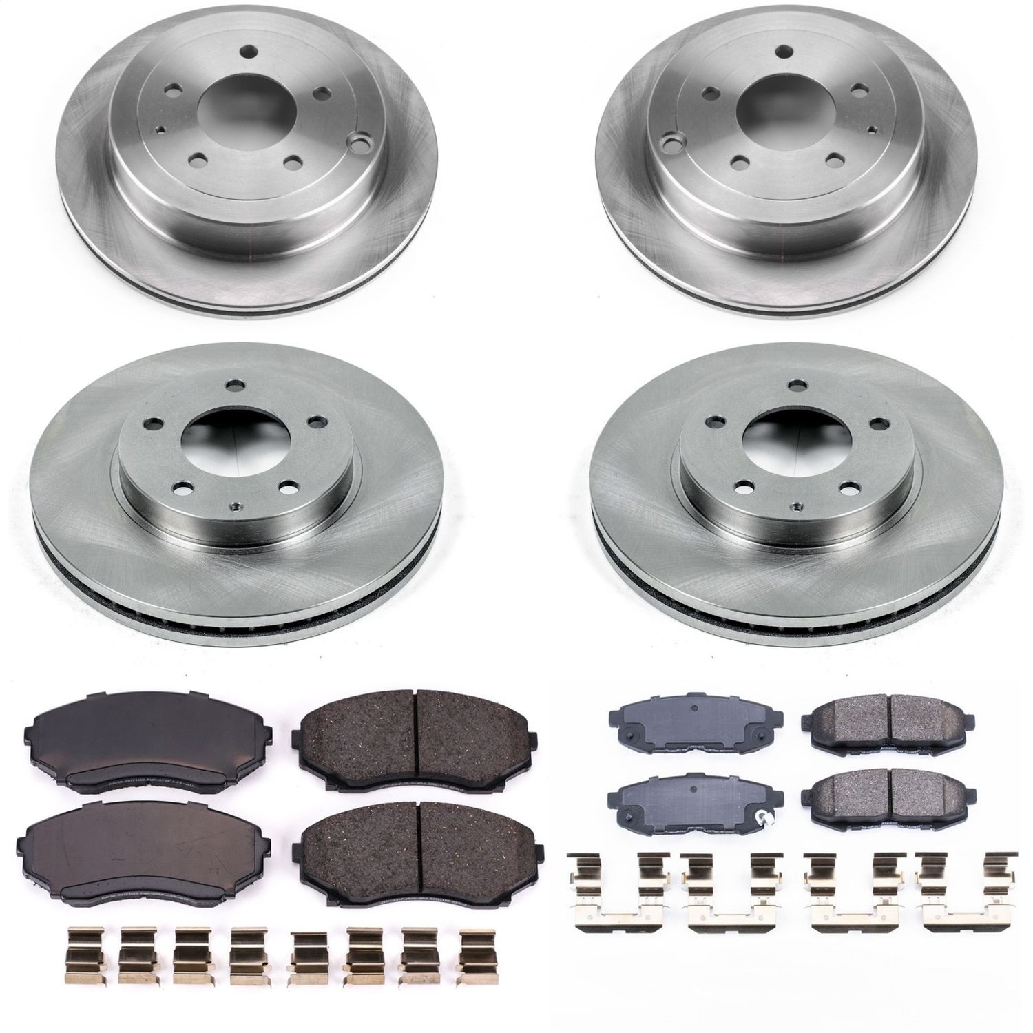 Power Stop - KOE4041 - Front and Rear - Disc Brake Pad and Rotor Kit