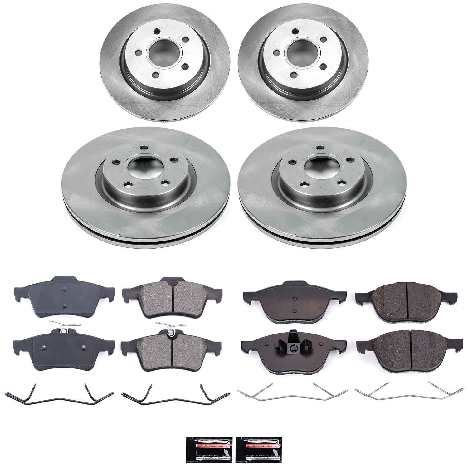 Power Stop - KOE4051 - Front and Rear - Disc Brake Pad and Rotor Kit