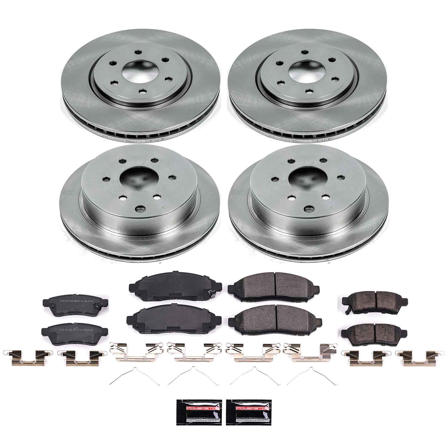 Power Stop - KOE4062 - Front and Rear - Disc Brake Pad and Rotor Kit