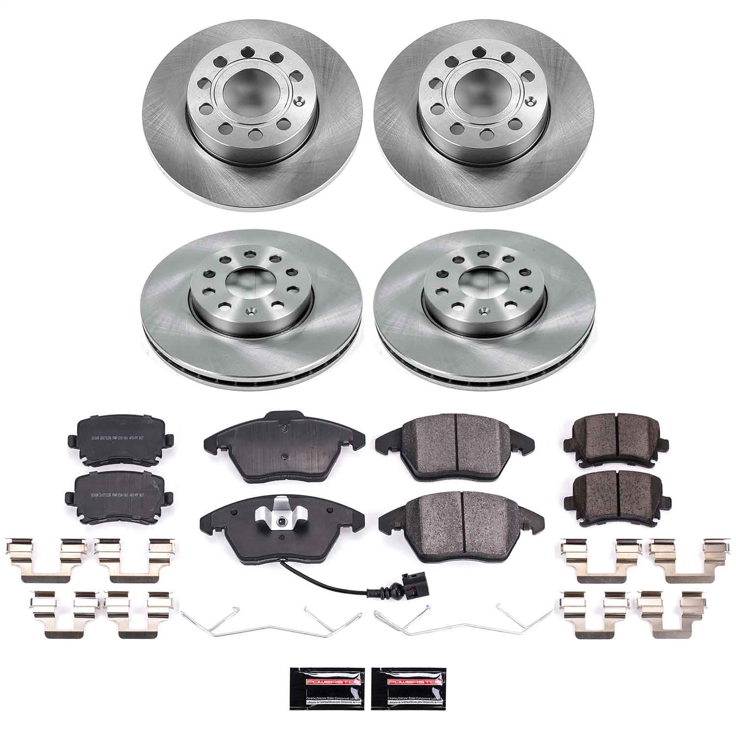 Power Stop - KOE4068 - Front and Rear - Disc Brake Pad and Rotor Kit