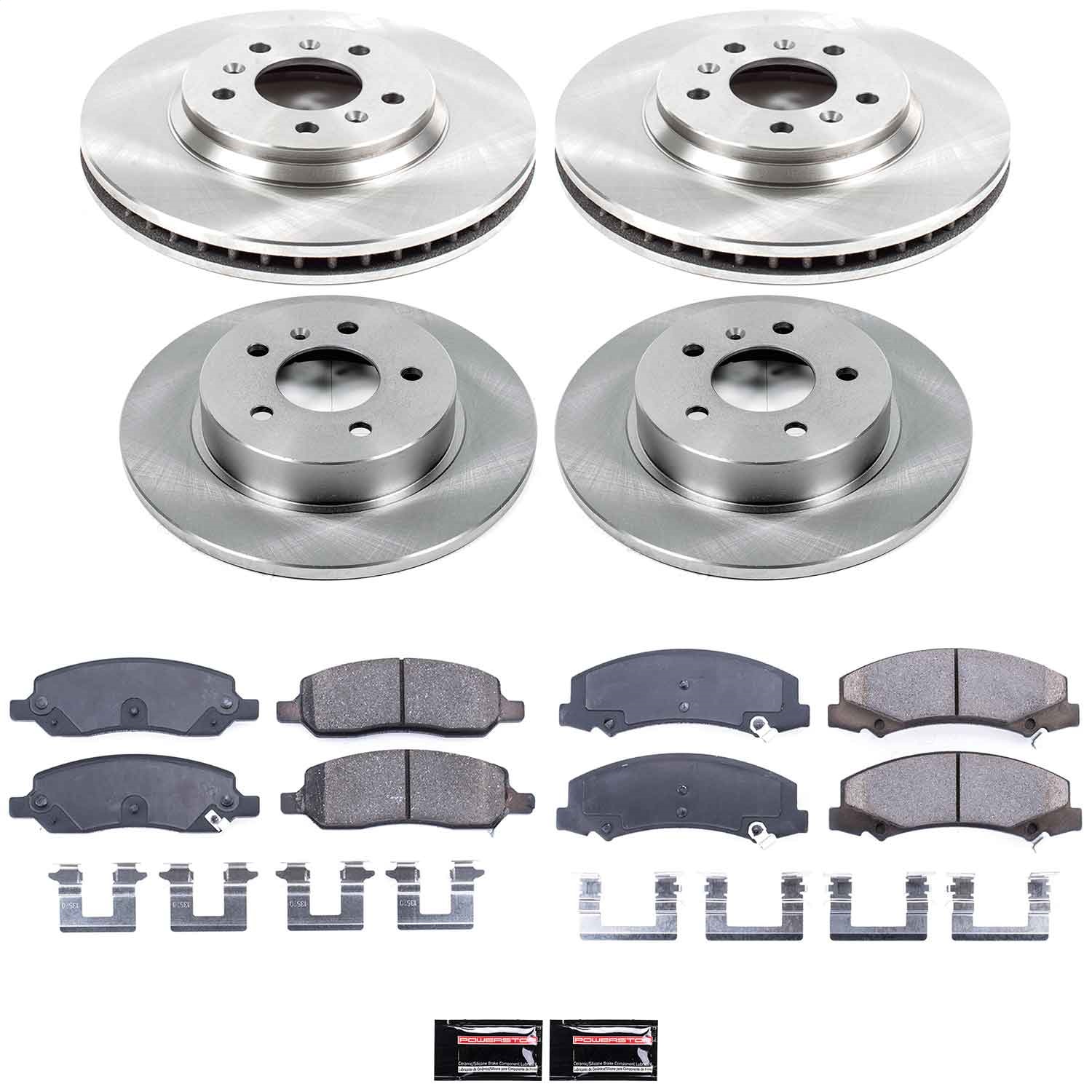 Power Stop - KOE4096 - Front and Rear - Disc Brake Pad and Rotor Kit