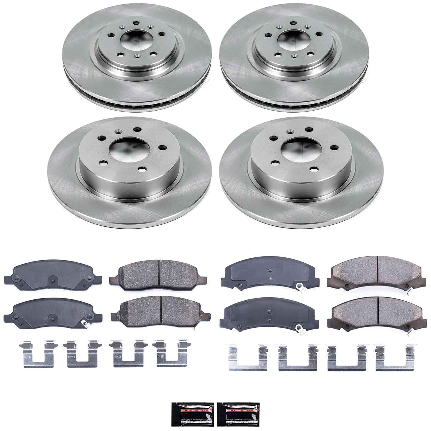 Power Stop - KOE4097 - Front and Rear - Disc Brake Pad and Rotor Kit