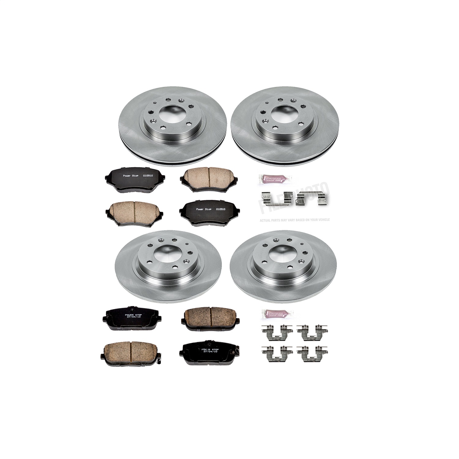 Power Stop - KOE4098 - Front and Rear - Disc Brake Pad and Rotor Kit