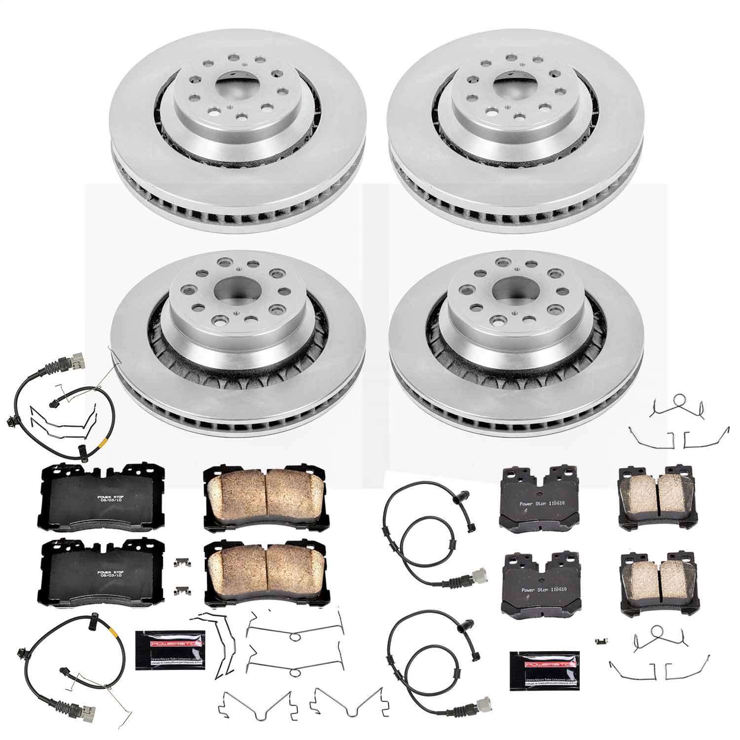 Power Stop - KOE4112 - Front and Rear - Disc Brake Pad and Rotor Kit