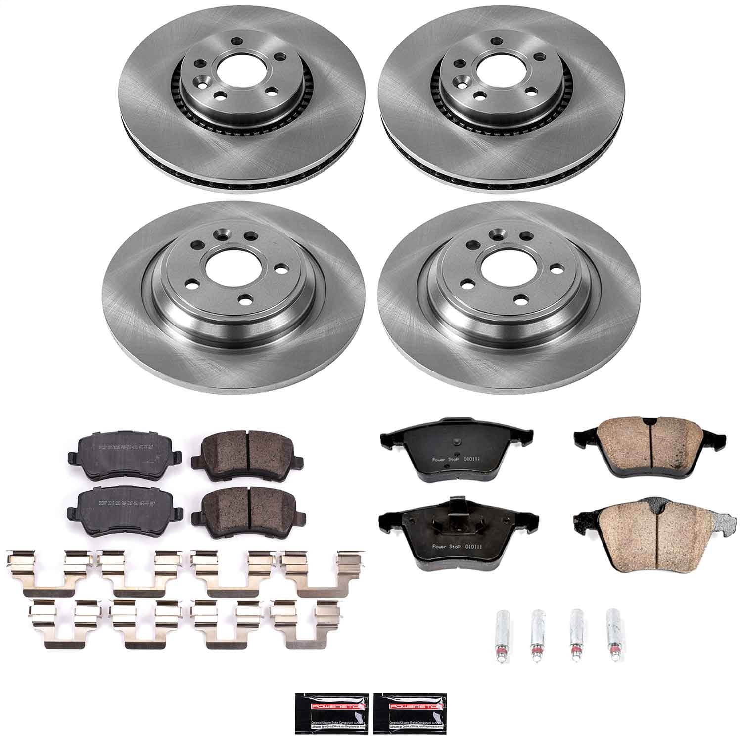 Power Stop - KOE4121 - Front and Rear - Disc Brake Pad and Rotor Kit