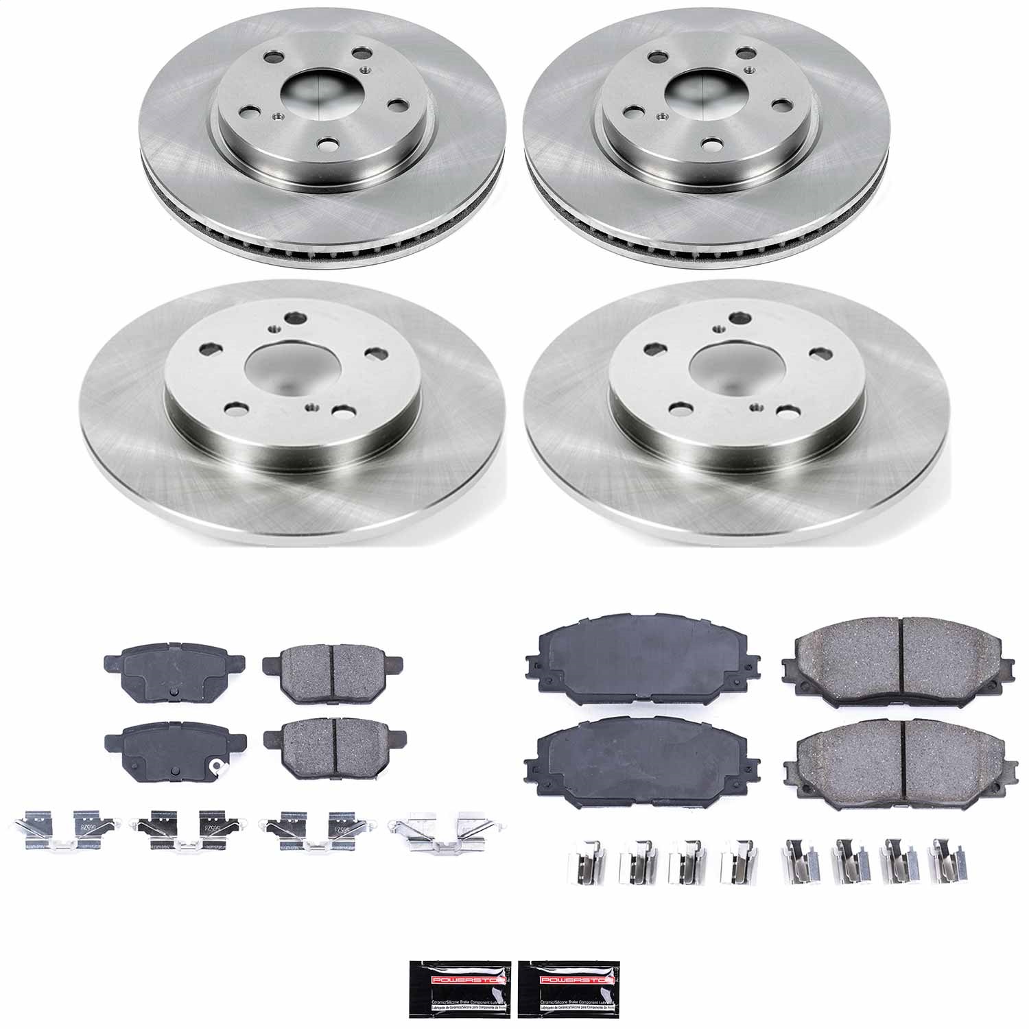Power Stop - KOE4141 - Front and Rear - Disc Brake Pad and Rotor Kit