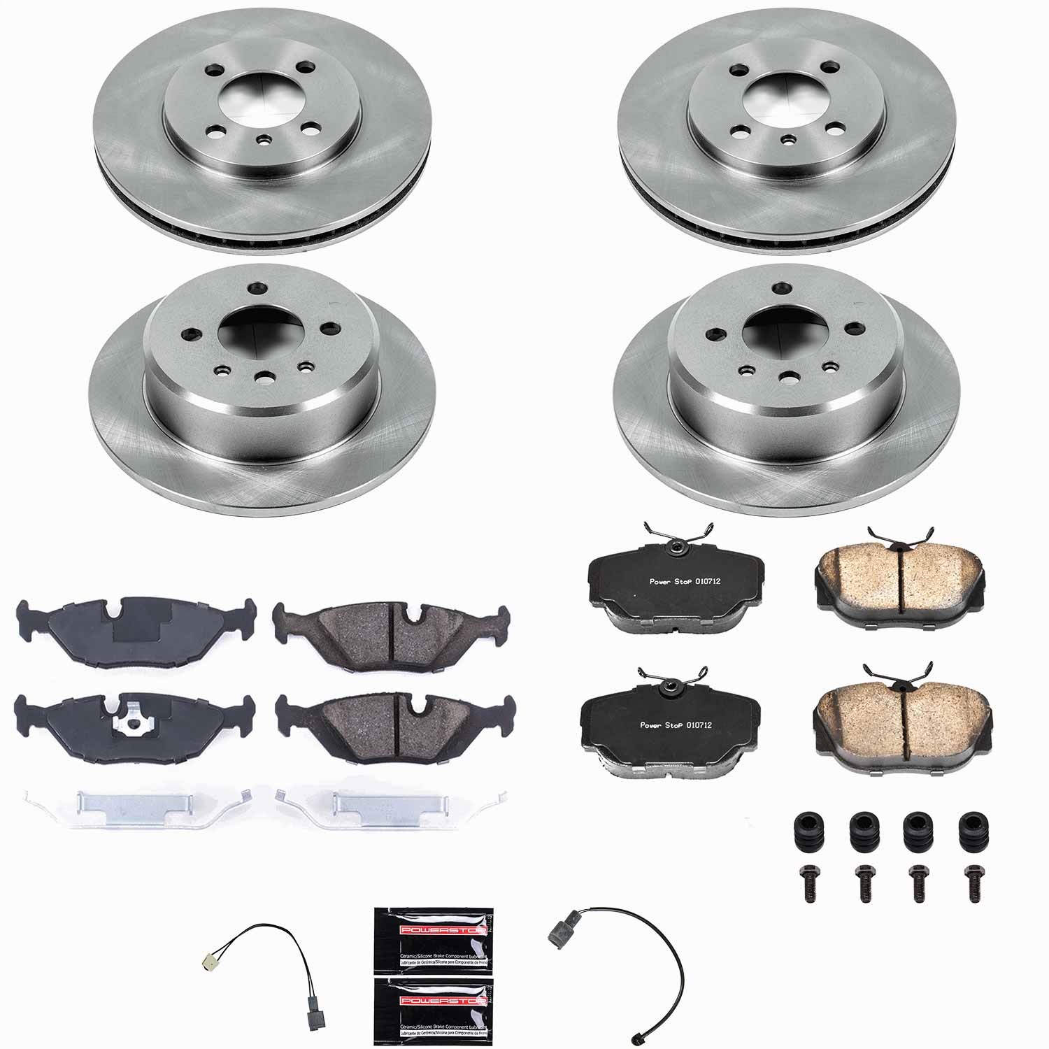 Power Stop - KOE4167 - Front and Rear - Disc Brake Pad and Rotor Kit