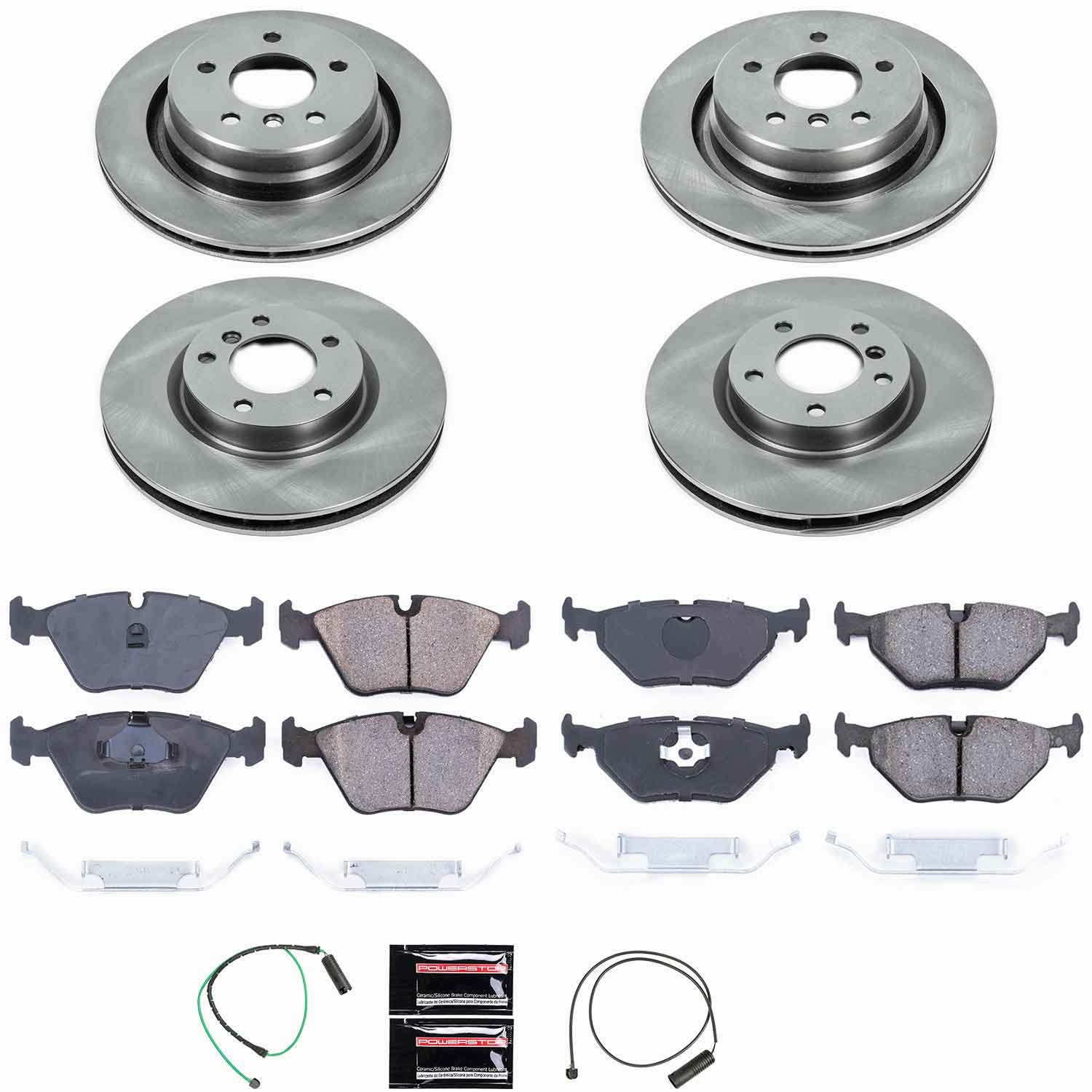Power Stop - KOE4229 - Front and Rear - Disc Brake Pad and Rotor Kit