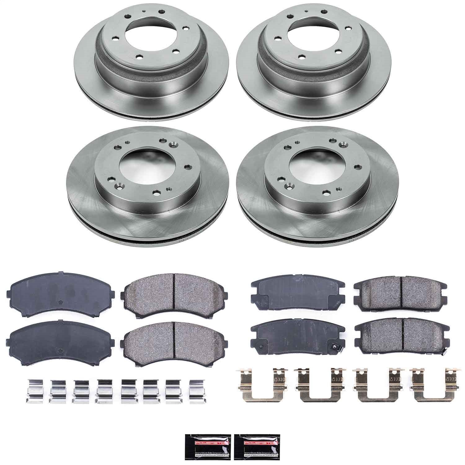 Power Stop - KOE4311 - Front and Rear - Disc Brake Pad and Rotor Kit