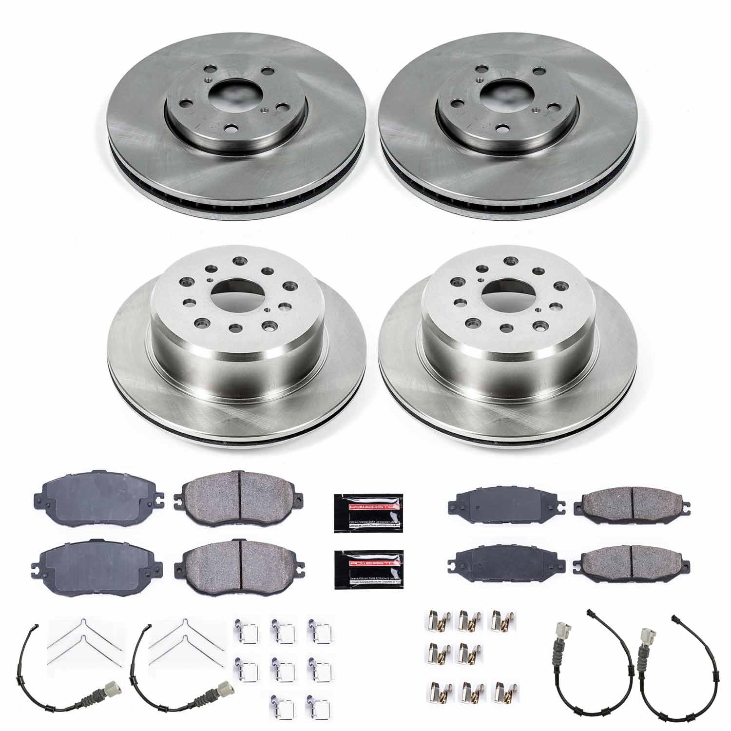 Power Stop - KOE4335 - Front and Rear - Disc Brake Pad and Rotor Kit