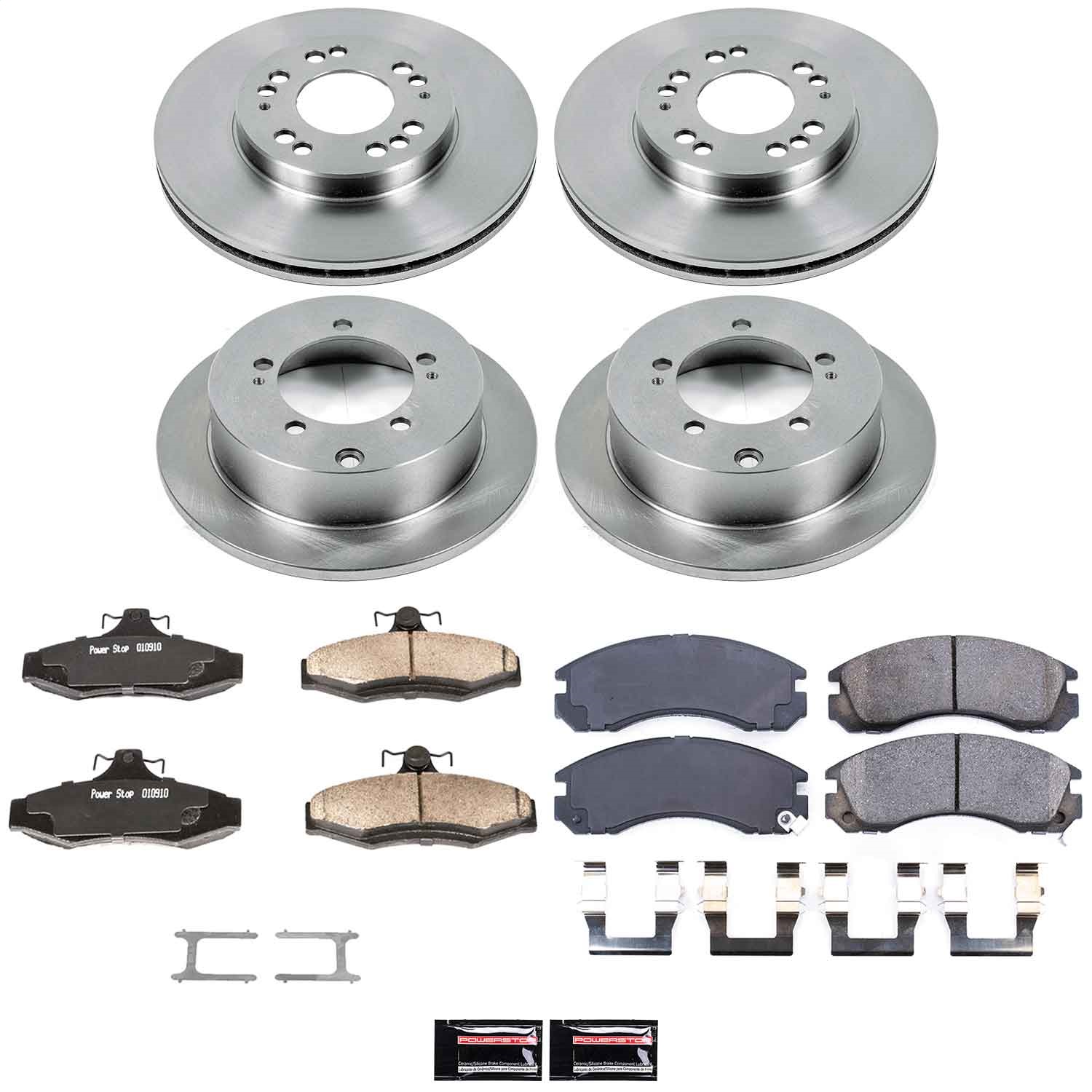 Power Stop - KOE4396 - Front and Rear - Disc Brake Pad and Rotor Kit