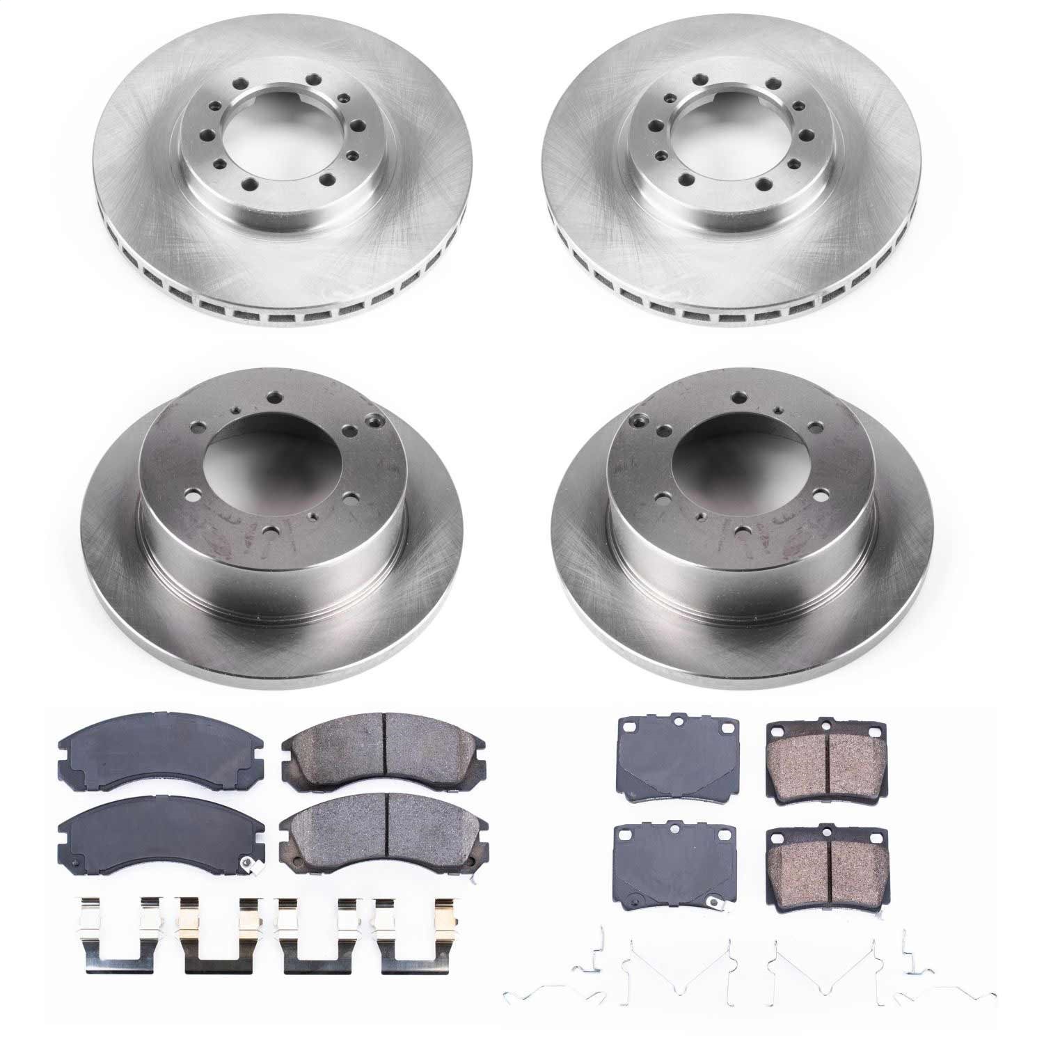 Power Stop - KOE4402 - Front and Rear - Disc Brake Pad and Rotor Kit