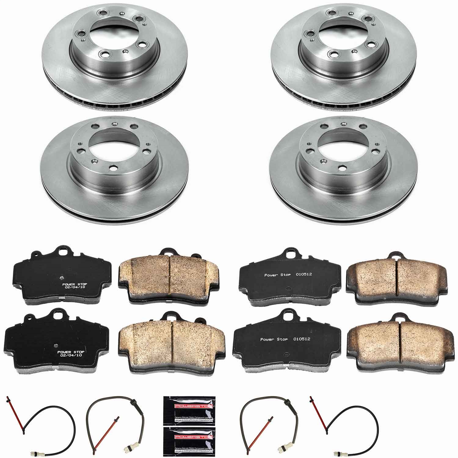Power Stop - KOE4406 - Front and Rear - Disc Brake Pad and Rotor Kit