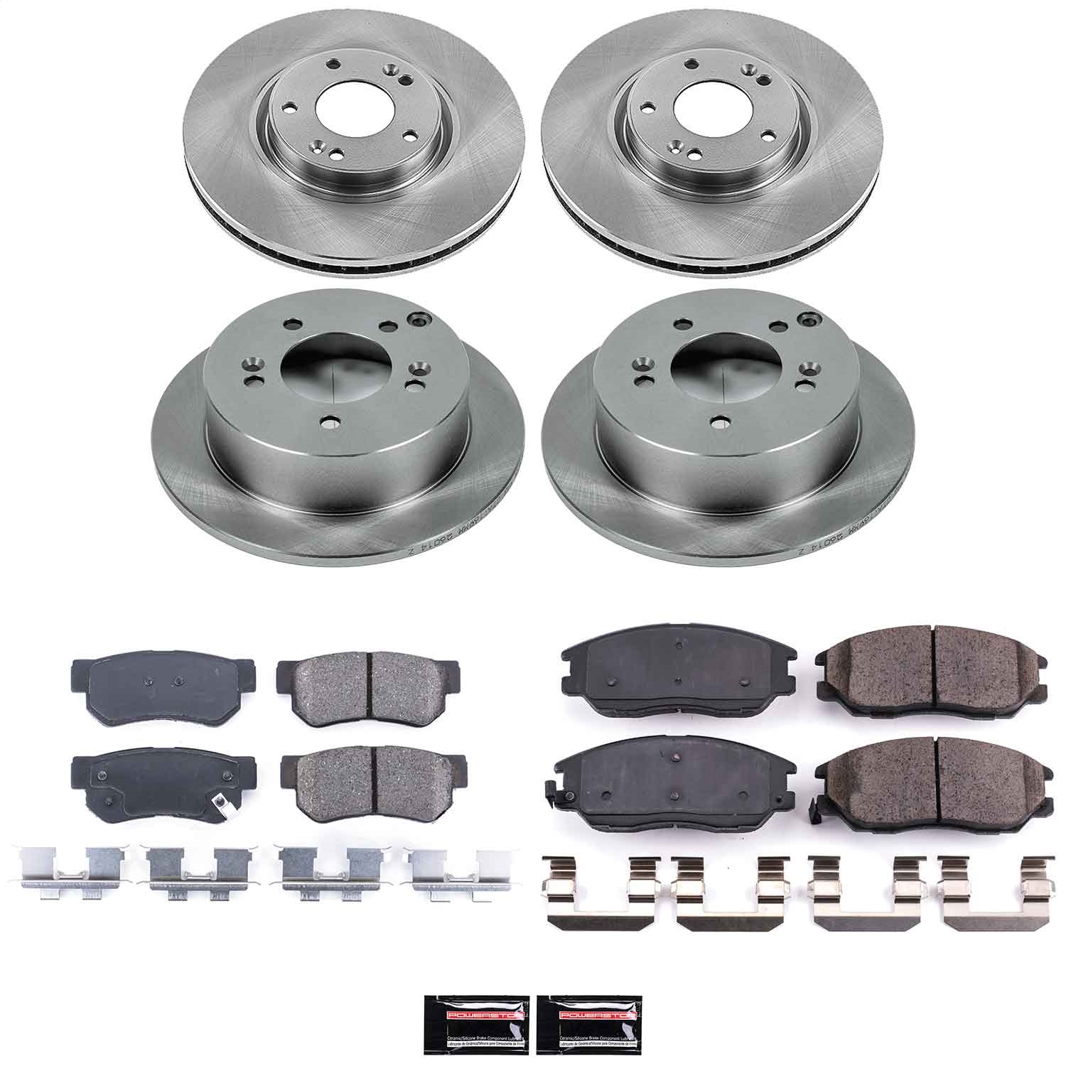 Power Stop - KOE4450 - Front and Rear - Disc Brake Pad and Rotor Kit