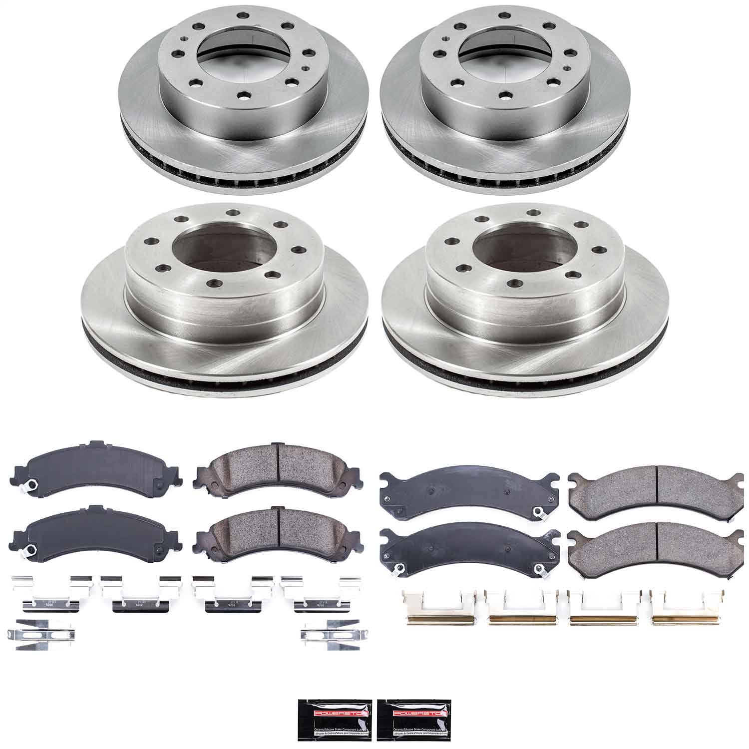 Power Stop - KOE4454 - Front and Rear - Disc Brake Pad and Rotor Kit