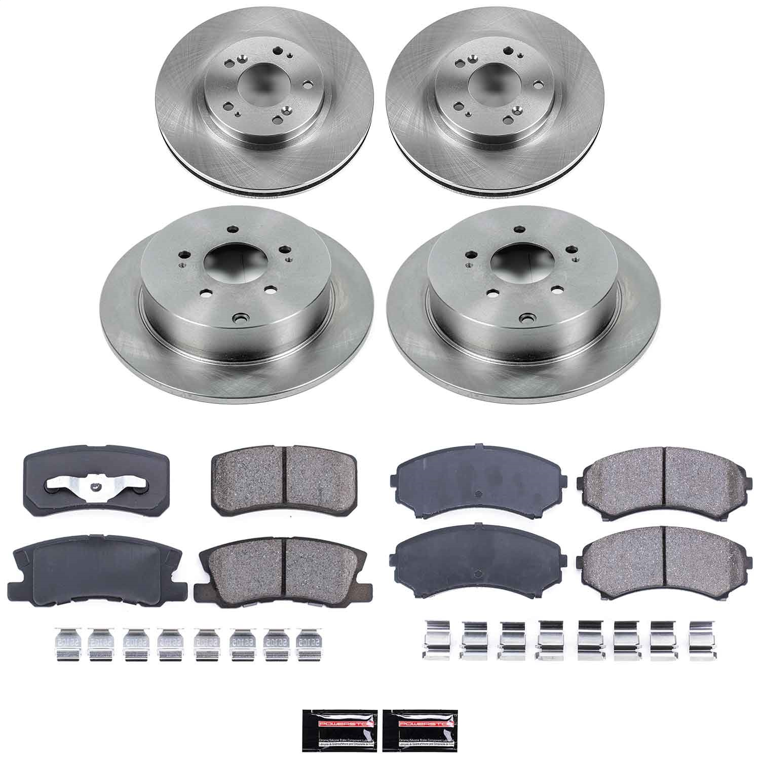 Power Stop - KOE4461 - Front and Rear - Disc Brake Pad and Rotor Kit