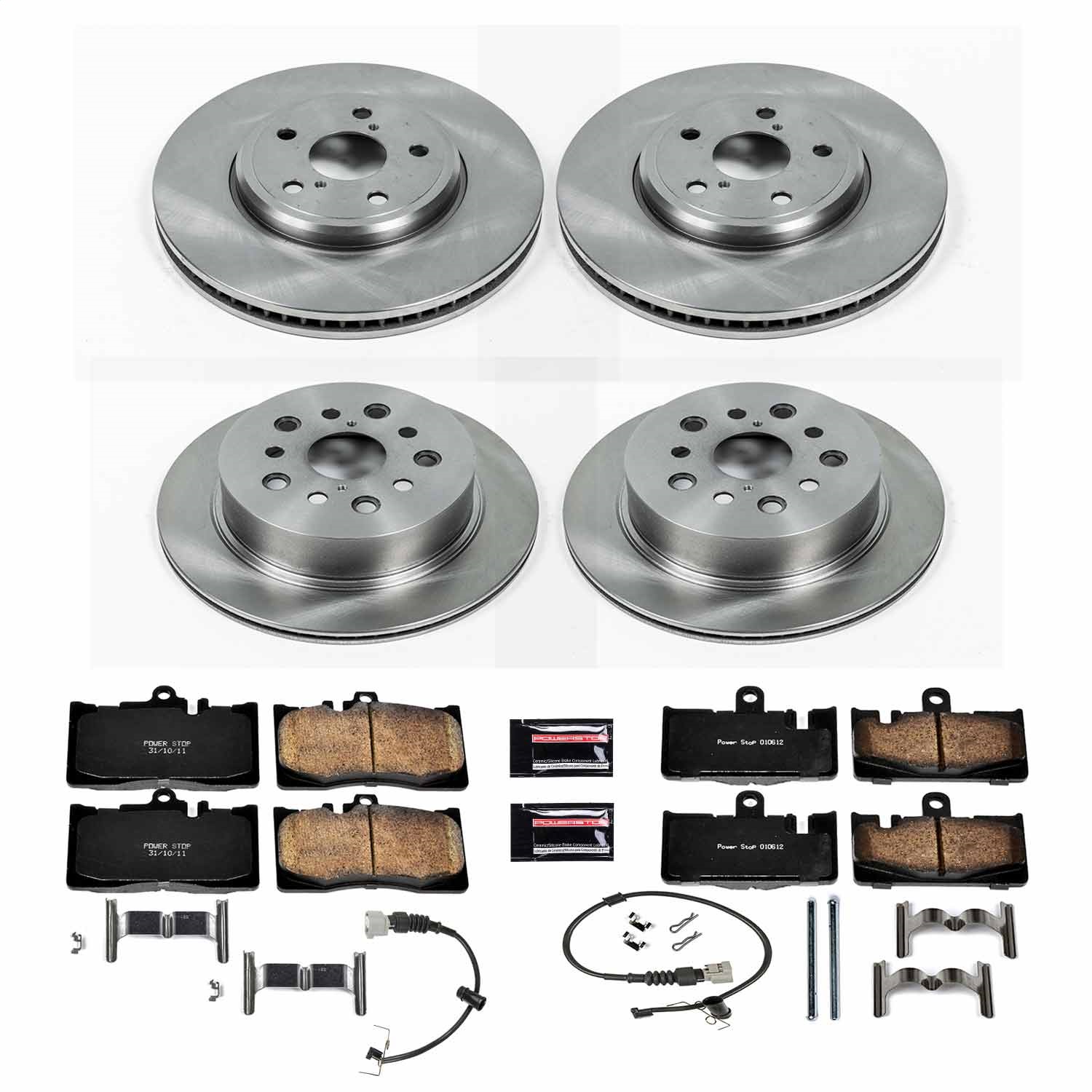 Power Stop - KOE4462 - Front and Rear - Disc Brake Pad and Rotor Kit