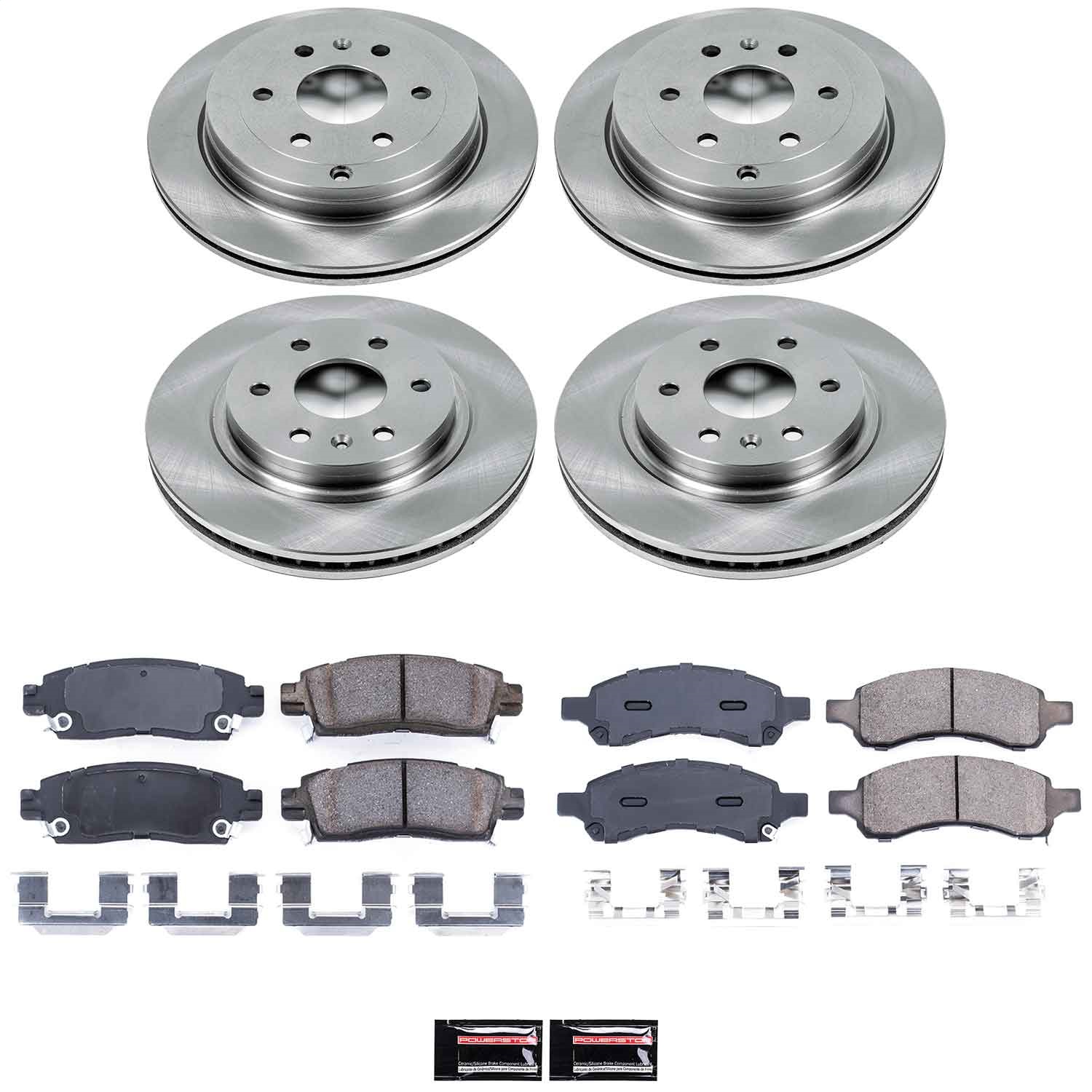 Power Stop - KOE4466 - Front and Rear - Disc Brake Pad and Rotor Kit