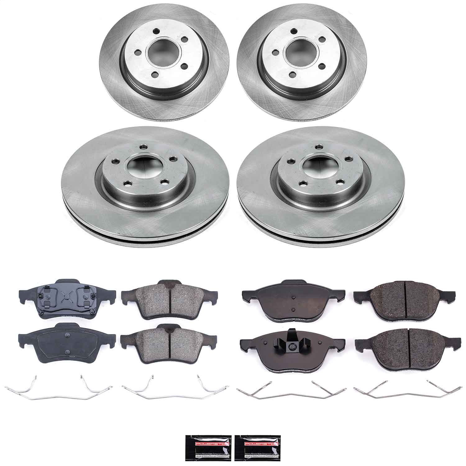 Power Stop - KOE4492 - Front and Rear - Disc Brake Pad and Rotor Kit