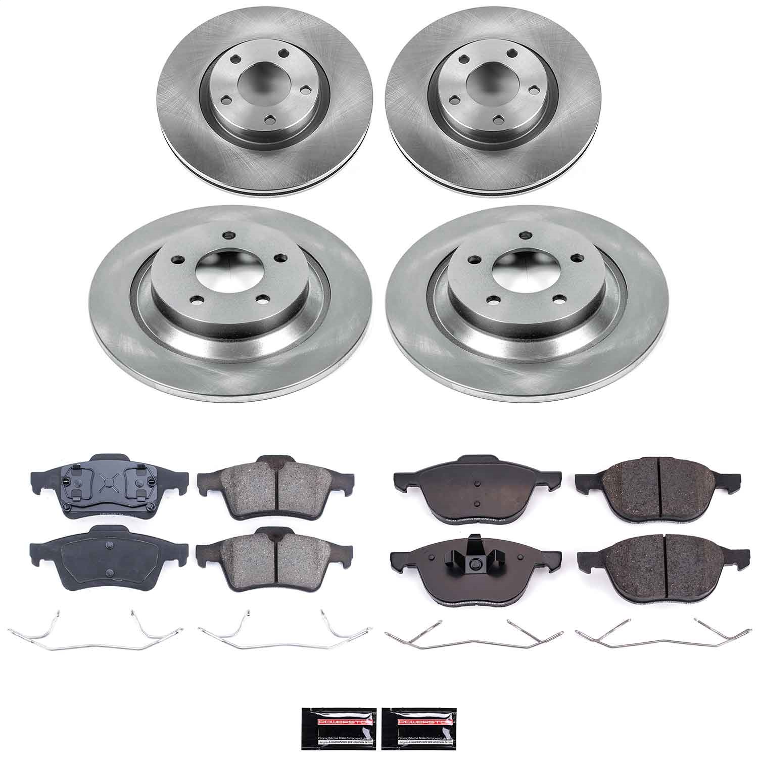 Power Stop - KOE4494 - Front and Rear - Disc Brake Pad and Rotor Kit