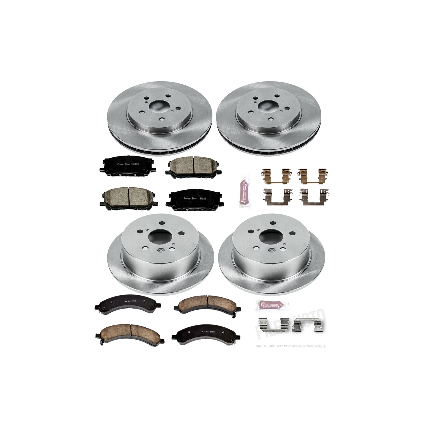 Power Stop - KOE4530 - Front and Rear - Disc Brake Pad and Rotor Kit