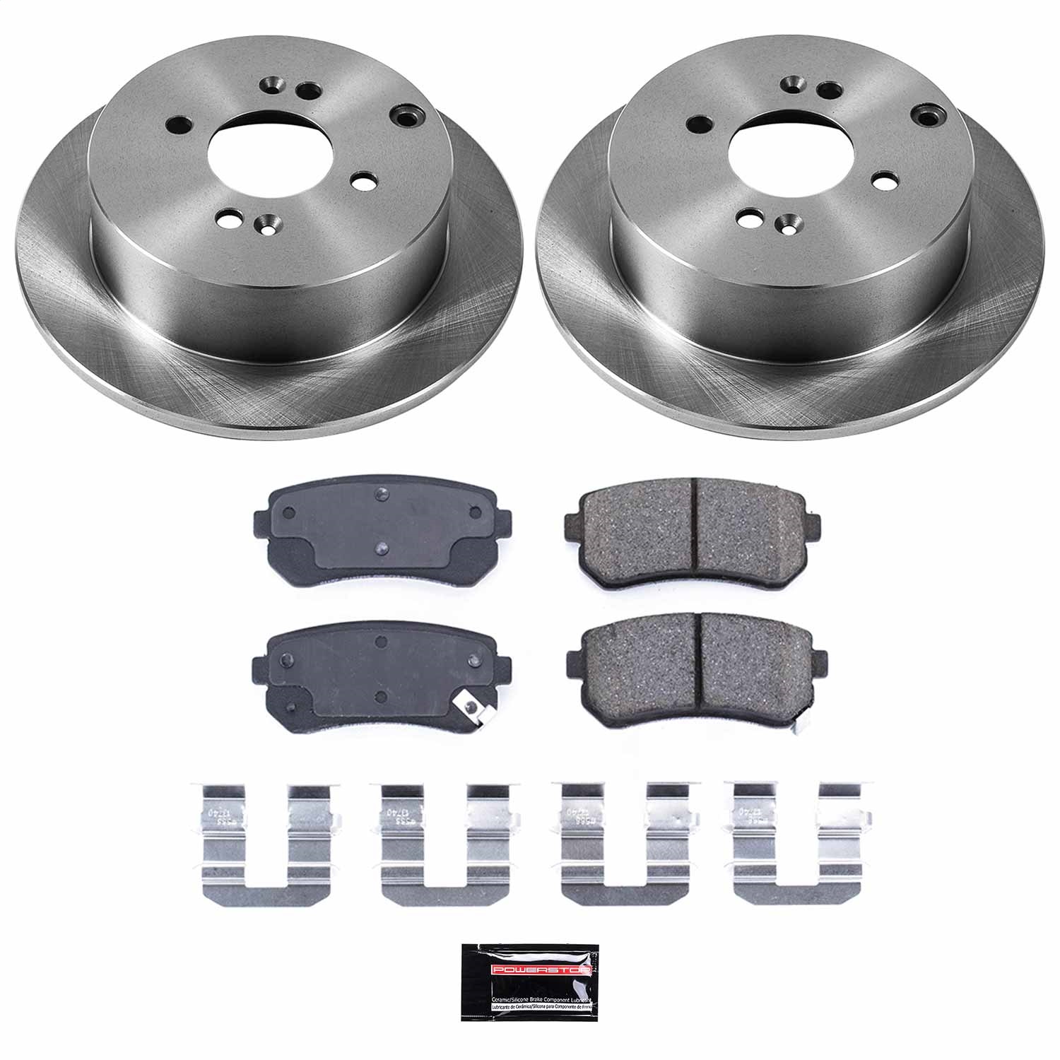 Power Stop - KOE4653 - Rear - Disc Brake Pad and Rotor Kit