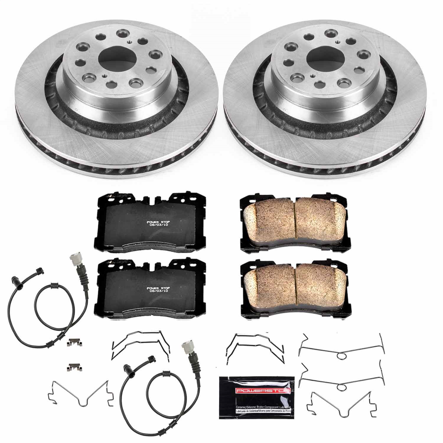 Power Stop - KOE4690 - Rear - Disc Brake Pad and Rotor Kit