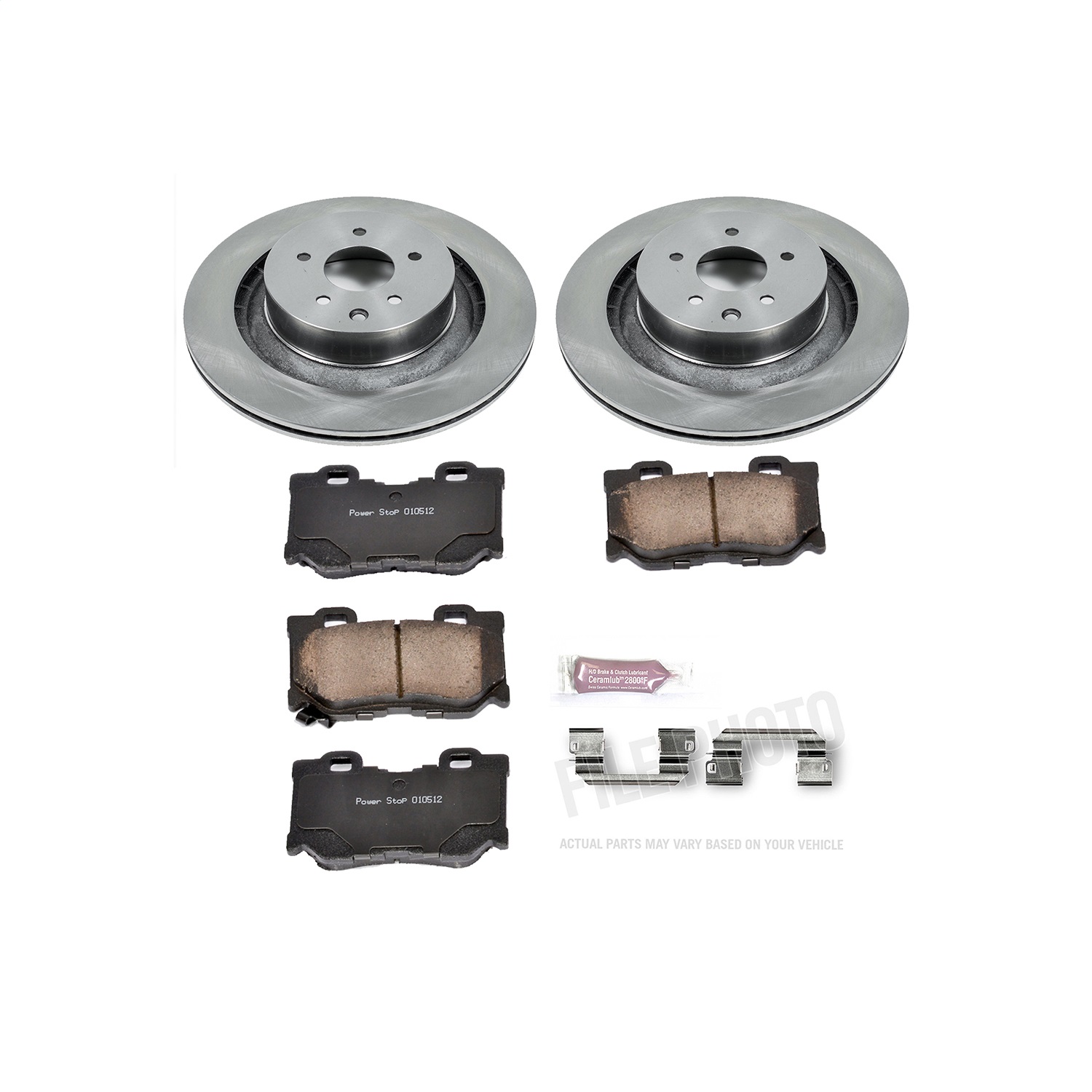 Power Stop - KOE4732 - Rear - Disc Brake Pad and Rotor Kit