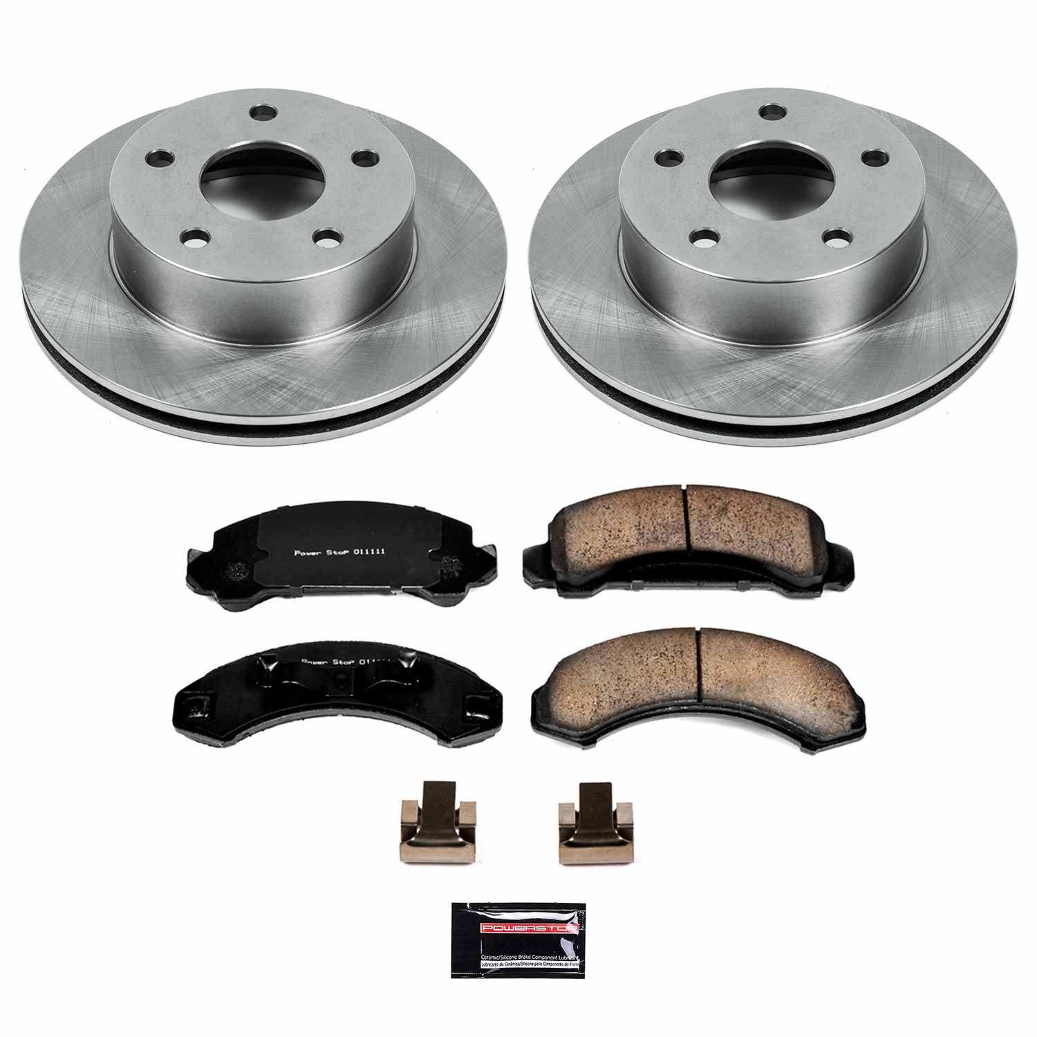 Power Stop - KOE4787 - Front - Disc Brake Pad and Rotor Kit