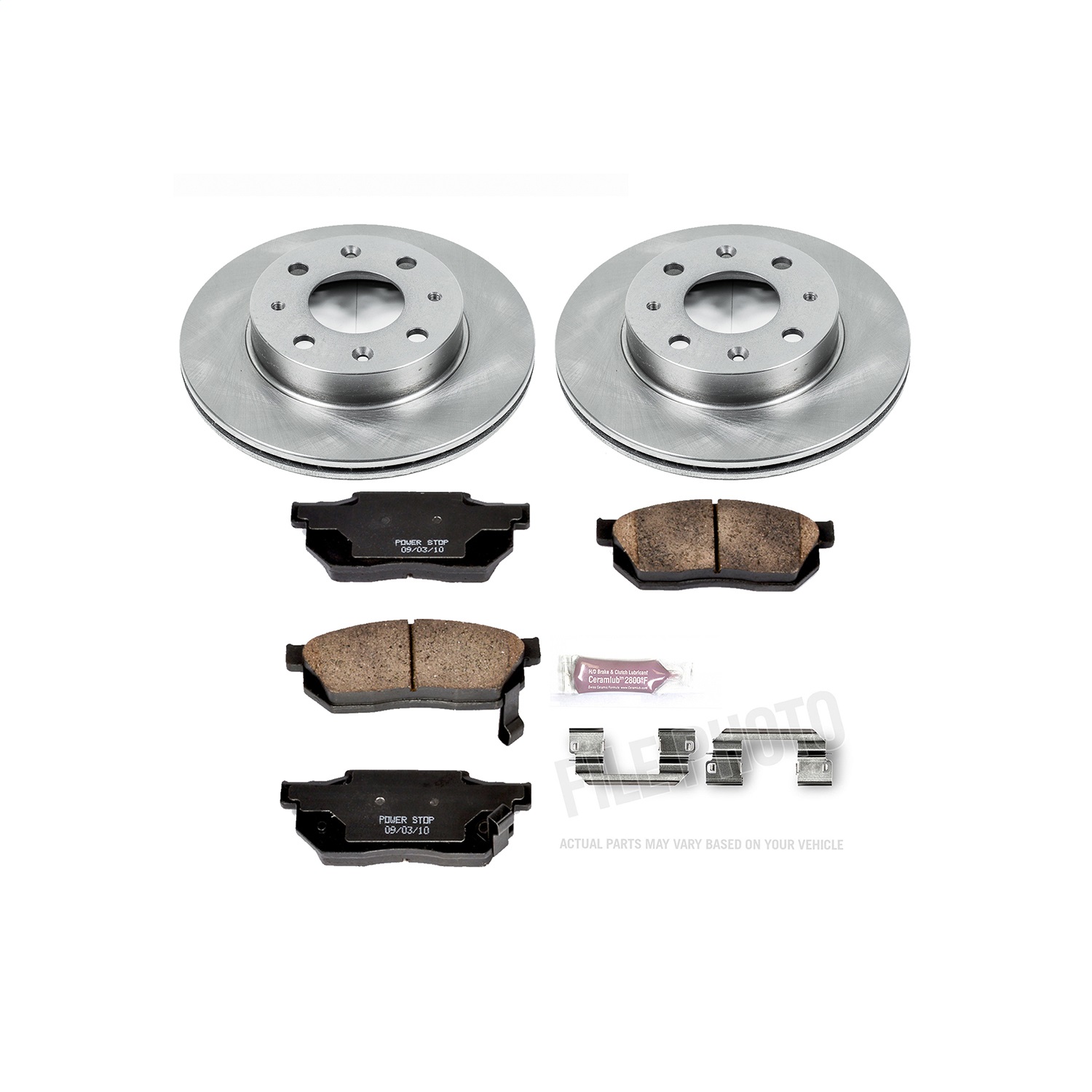 Power Stop - KOE4795 - Front - Disc Brake Pad and Rotor Kit