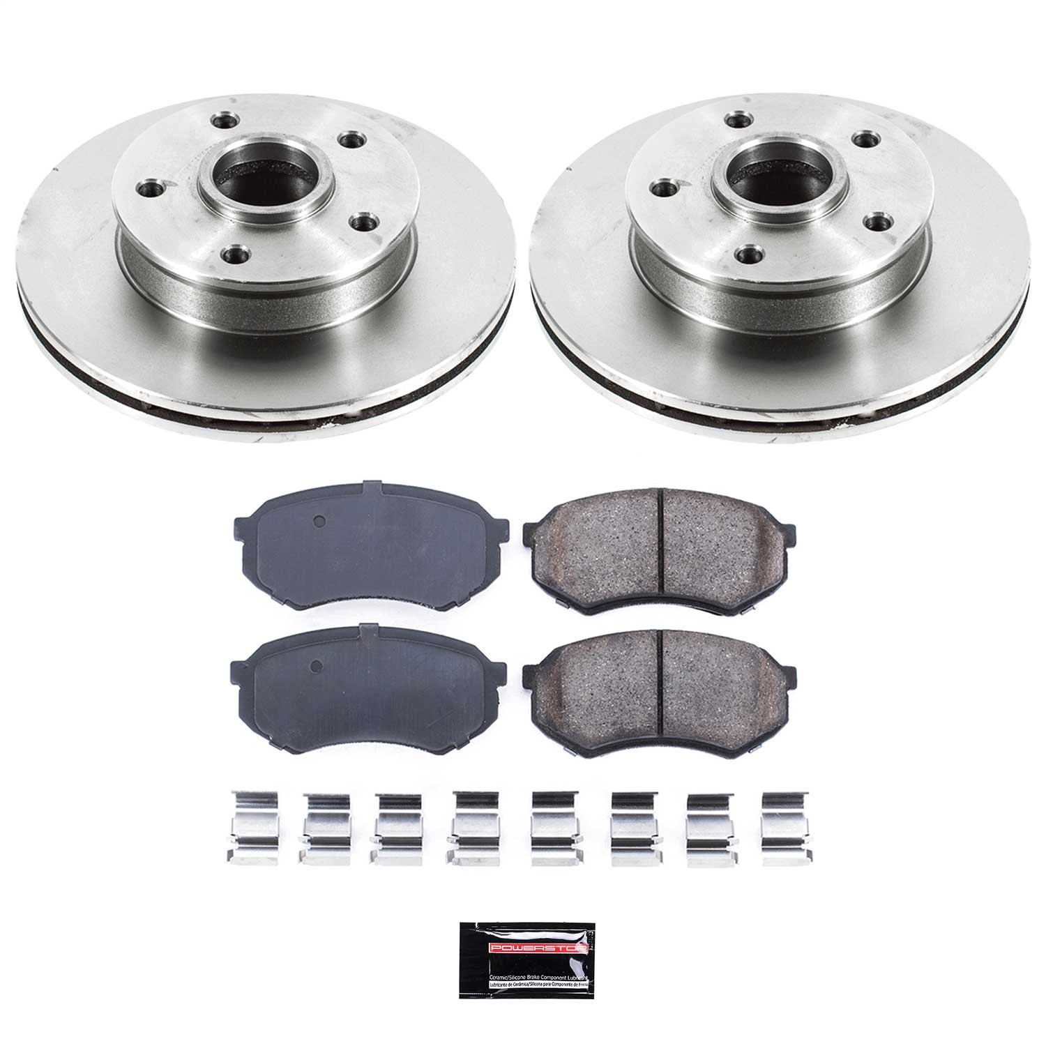 Power Stop - KOE4886 - Front - Disc Brake Pad and Rotor Kit