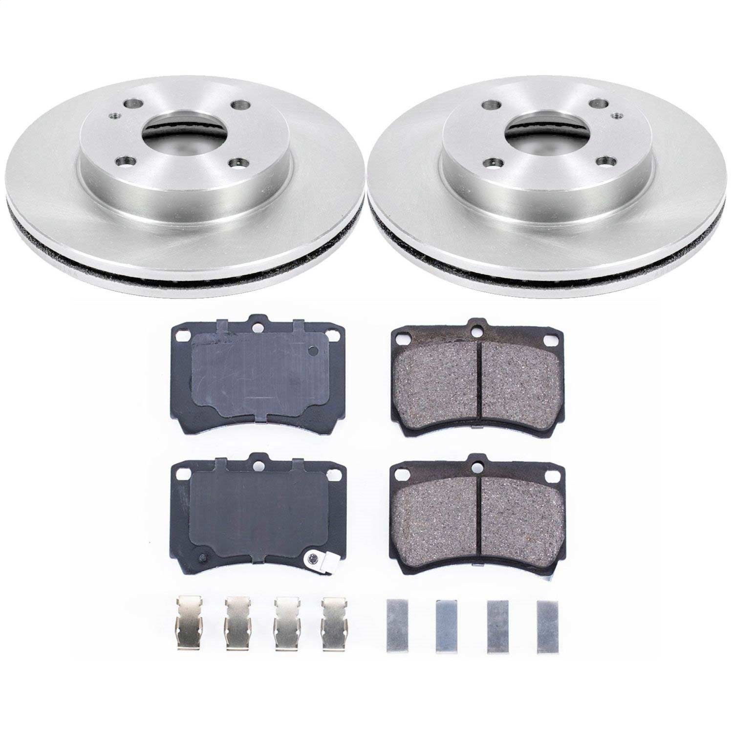 Power Stop - KOE4933 - Front - Disc Brake Pad and Rotor Kit