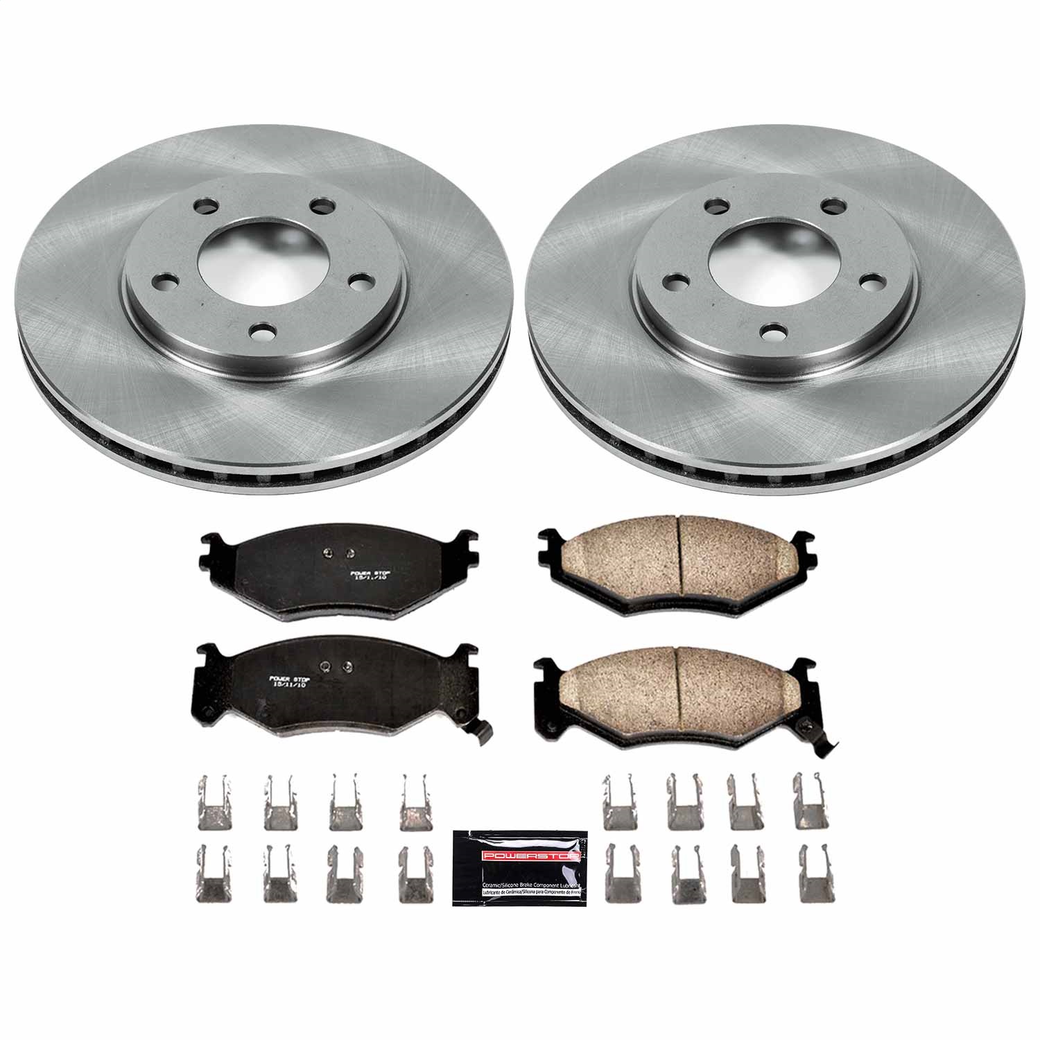 Power Stop - KOE4975 - Front - Disc Brake Pad and Rotor Kit