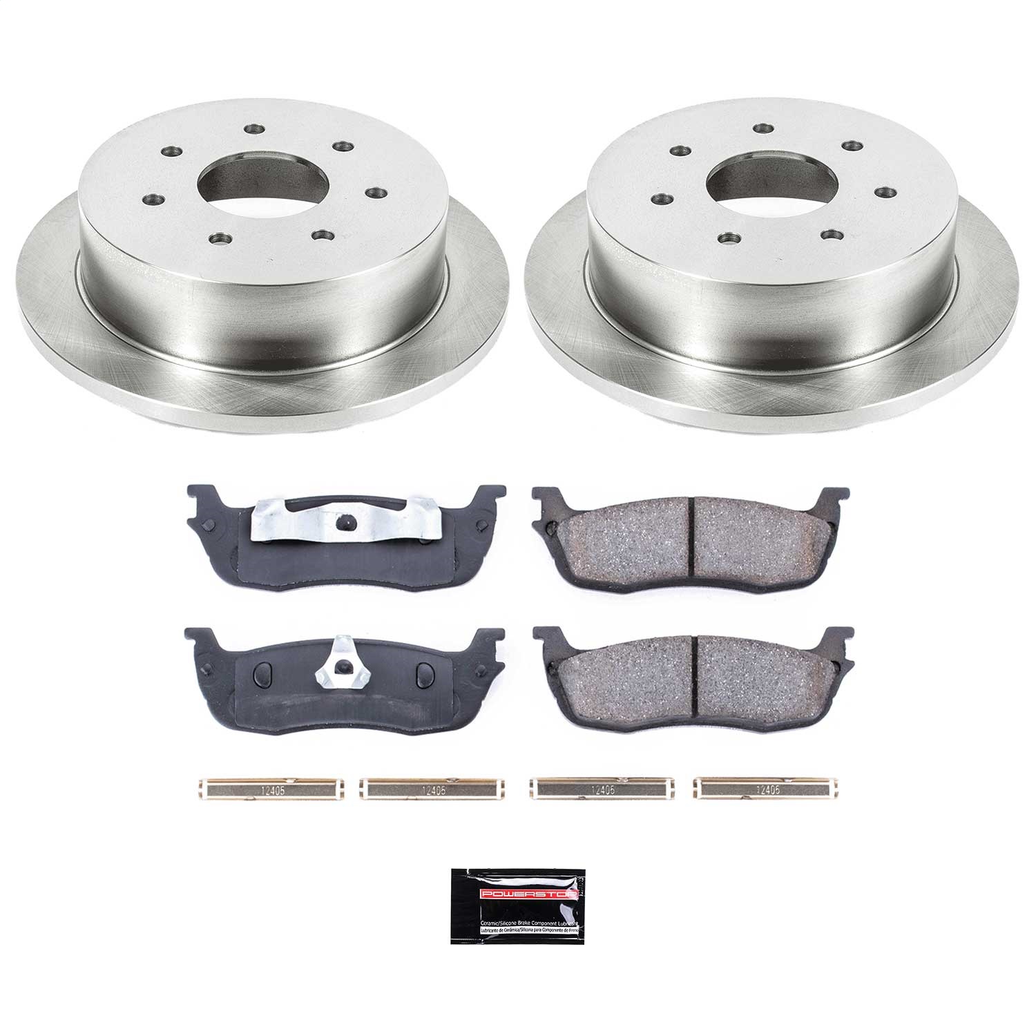 Power Stop - KOE5147 - Rear - Disc Brake Pad and Rotor Kit