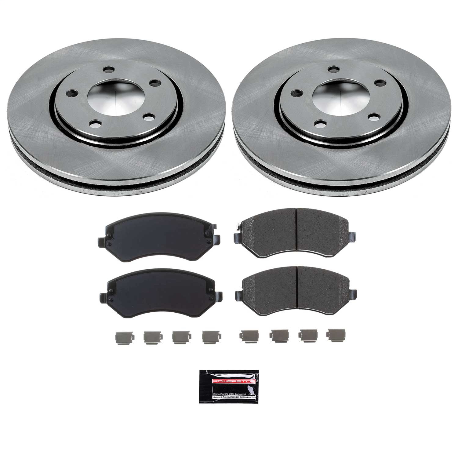 Power Stop - KOE5244 - Front - Disc Brake Pad and Rotor Kit