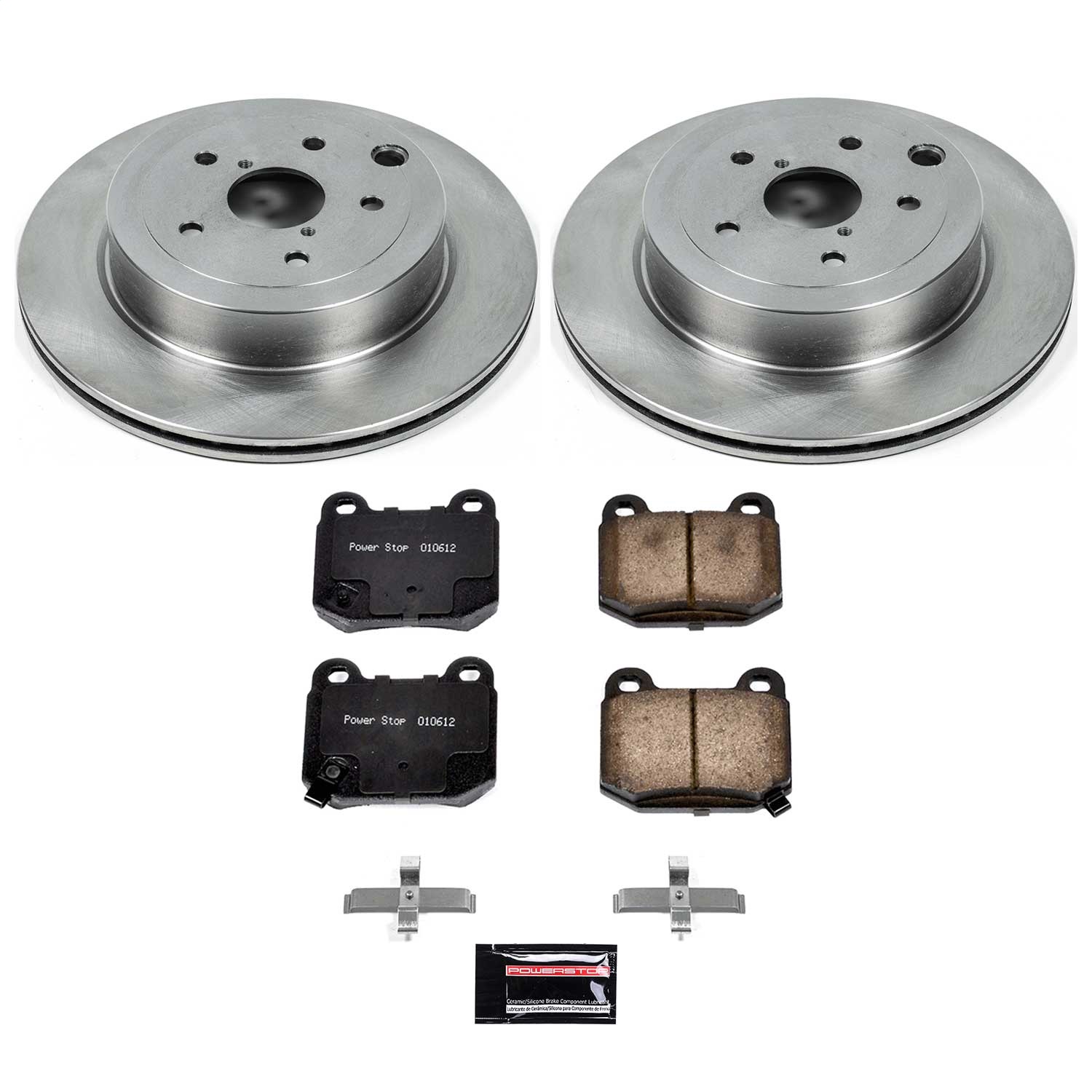 Power Stop - KOE5305 - Rear - Disc Brake Pad and Rotor Kit