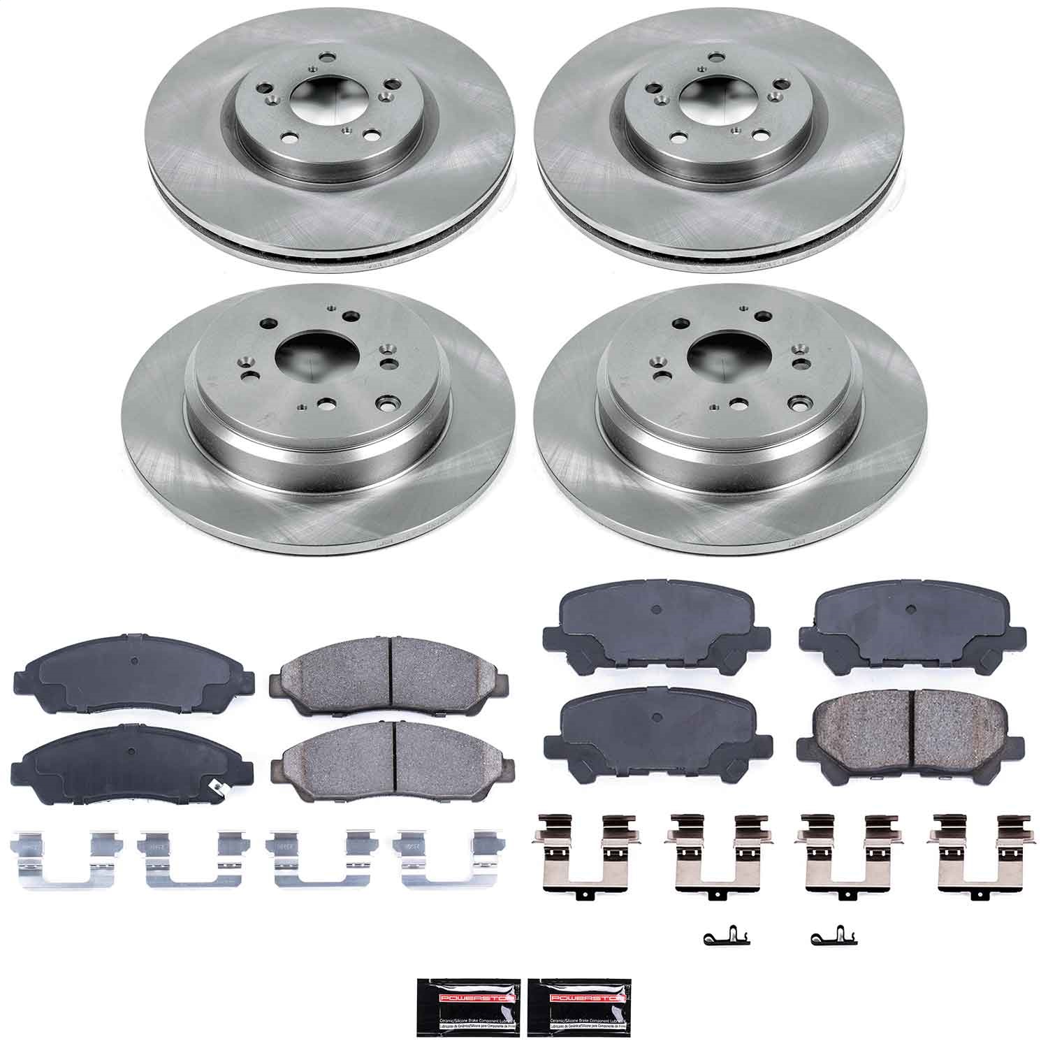 Power Stop - KOE5369 - Front and Rear - Disc Brake Pad and Rotor Kit