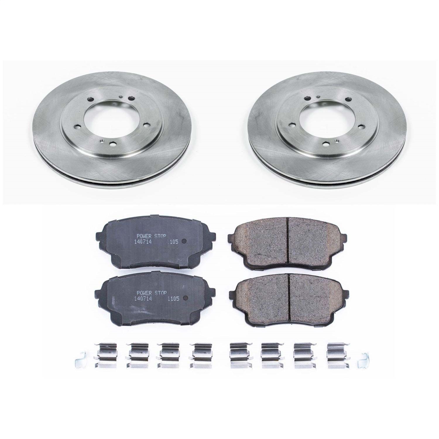 Power Stop - KOE5437 - Front - Disc Brake Pad and Rotor Kit