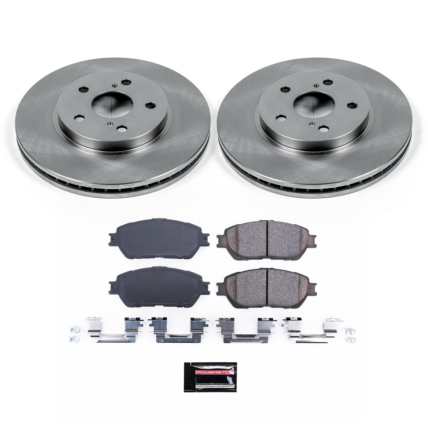Power Stop - KOE5438 - Front - Disc Brake Pad and Rotor Kit
