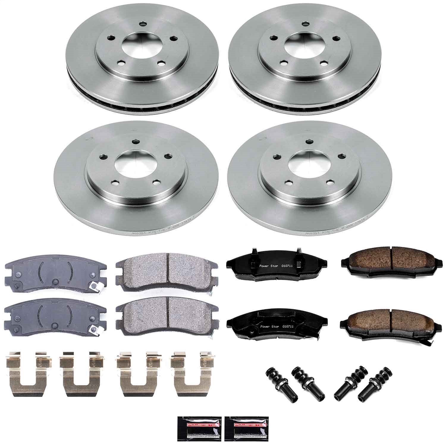 Power Stop - KOE5453 - Front and Rear - Disc Brake Pad and Rotor Kit
